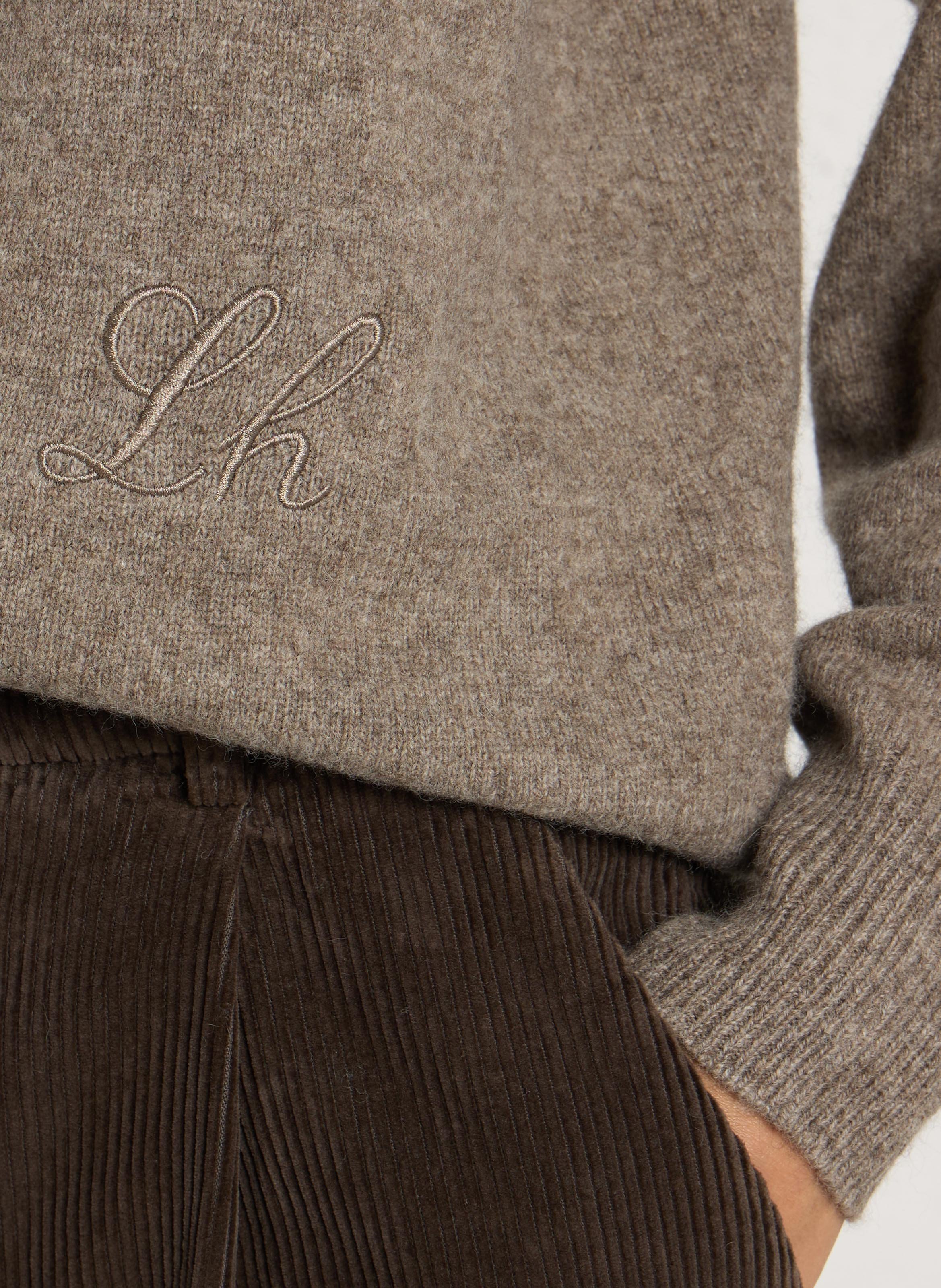 Straight wool turtleneck sweater LEON & HARPER Grey