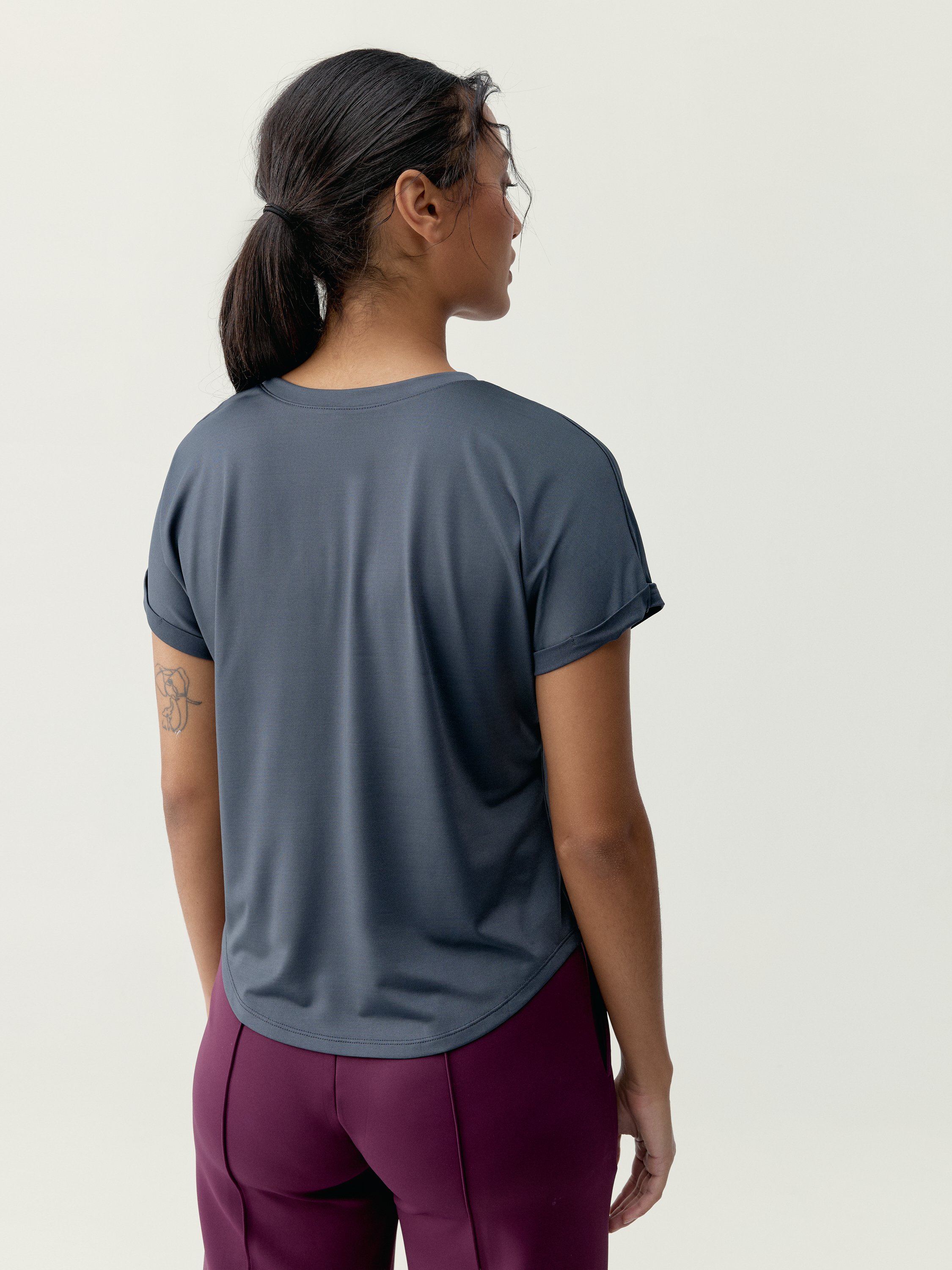 Short-sleeved azami t-shirt BORN Blue