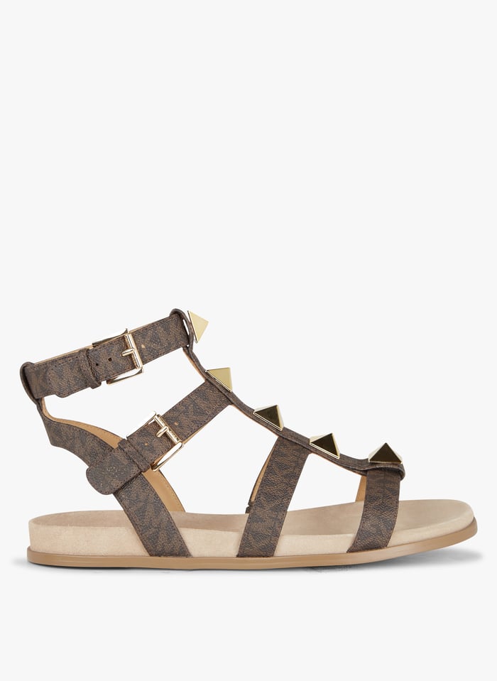 Sandales plates Marron