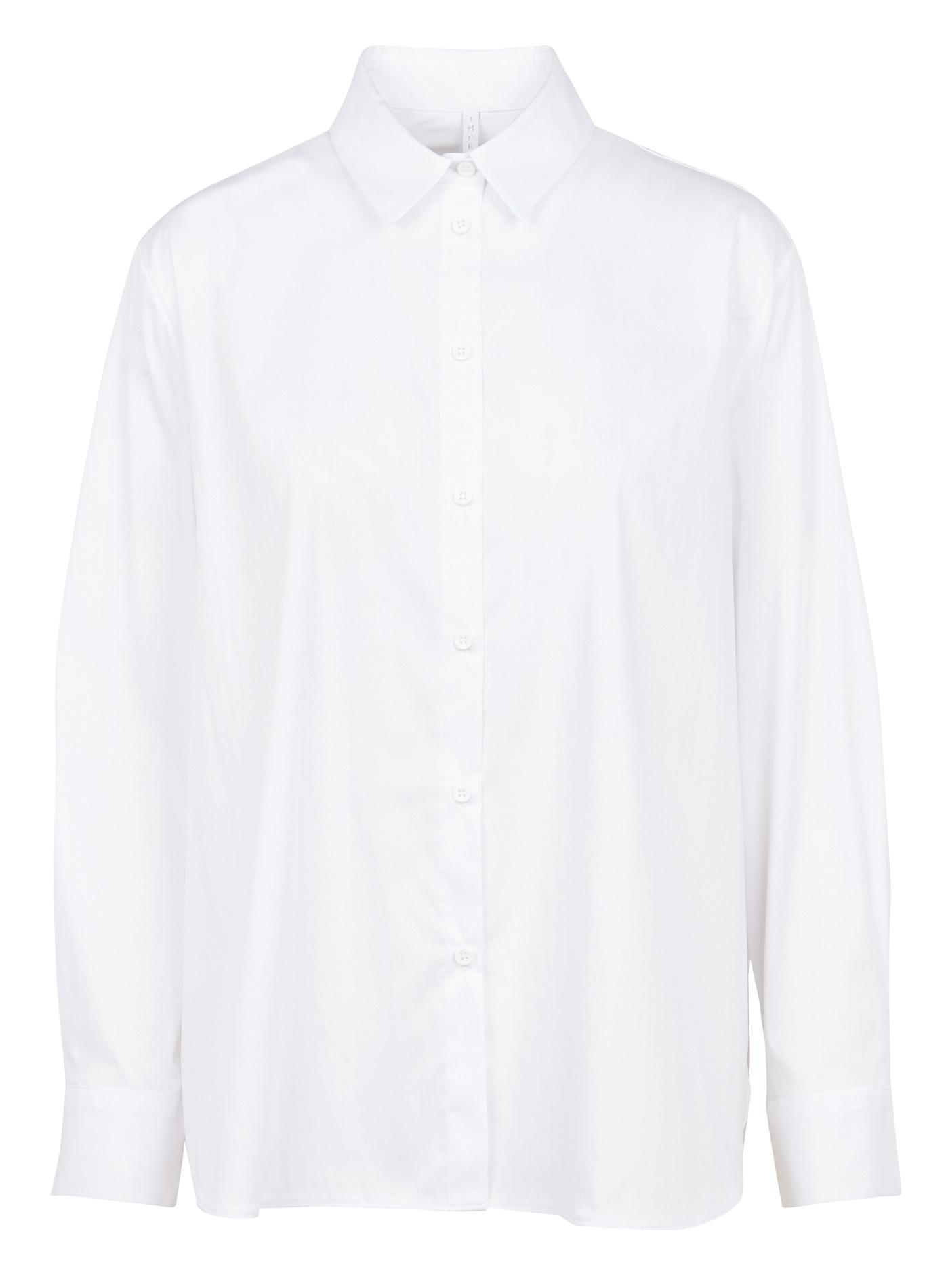 Cotton-blend shirt with classic collar IMPERIAL White
