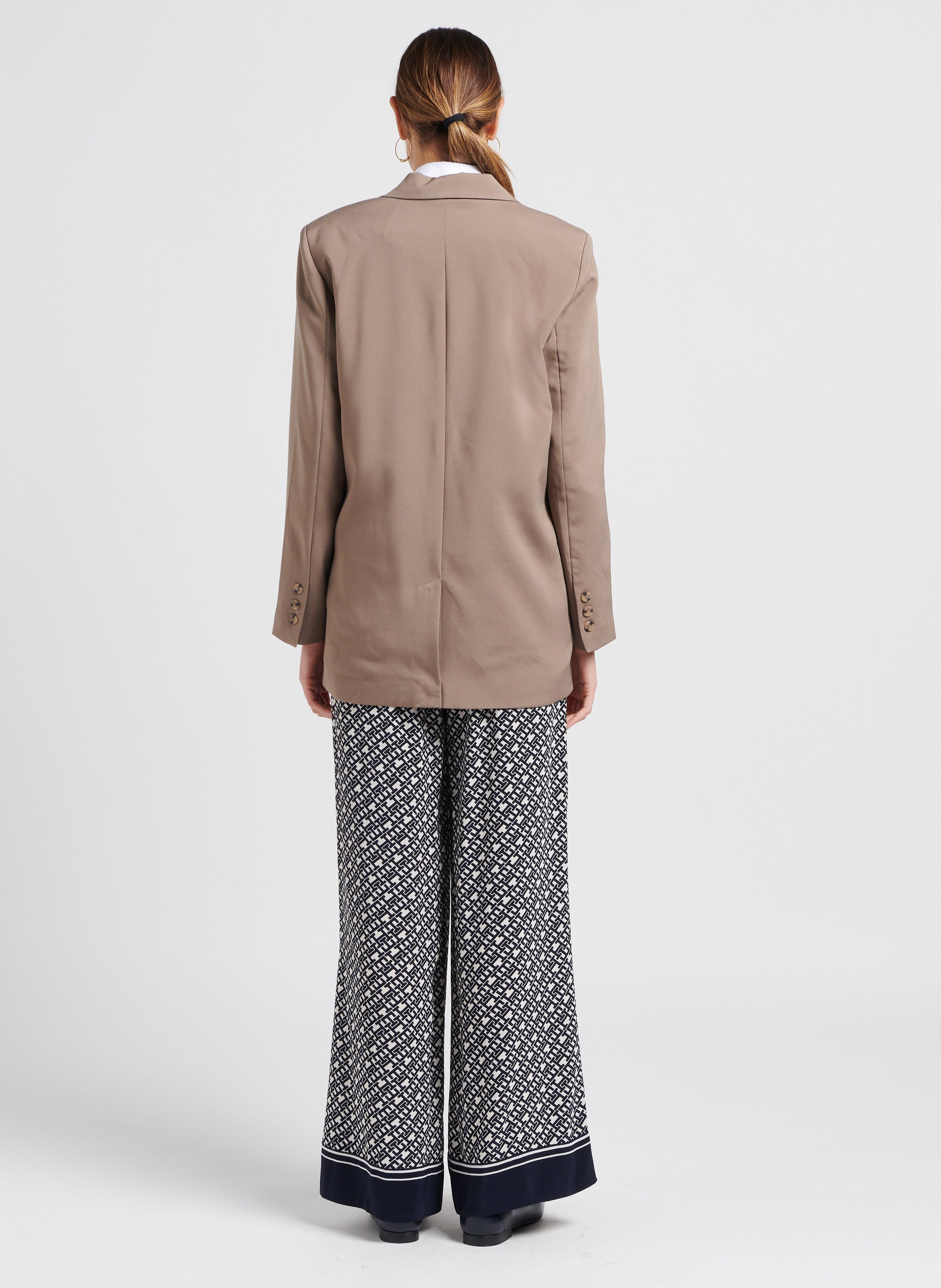 Veste de blazer droite VILA Marron