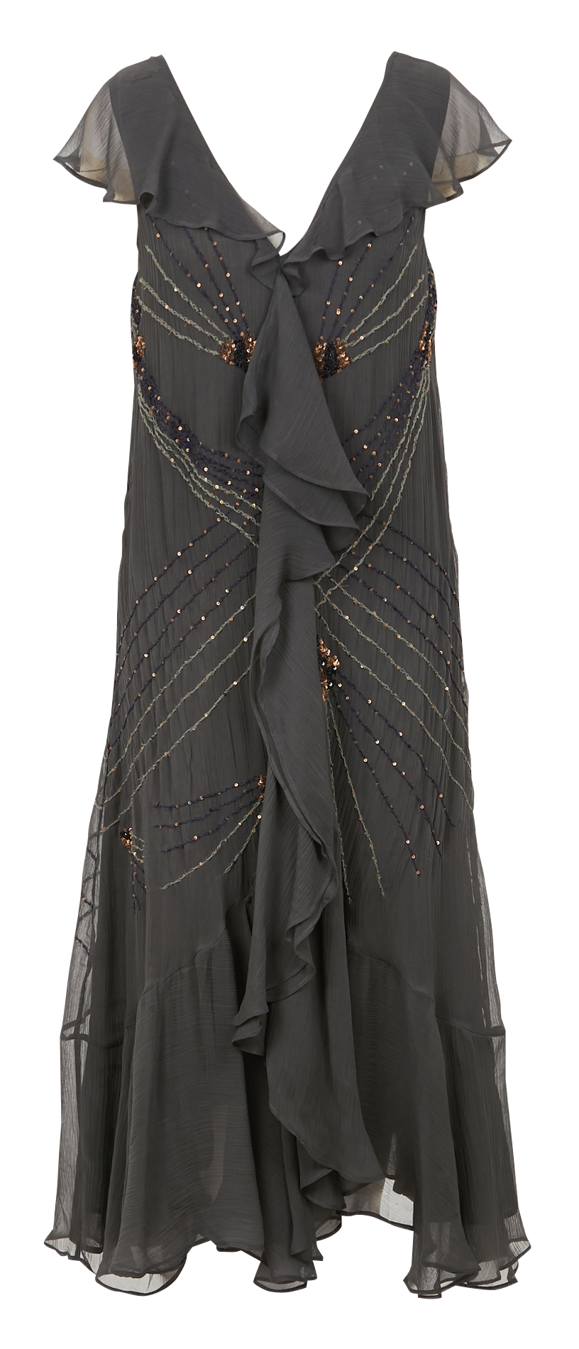 Robe longue volantée à sequins MES DEMOISELLES