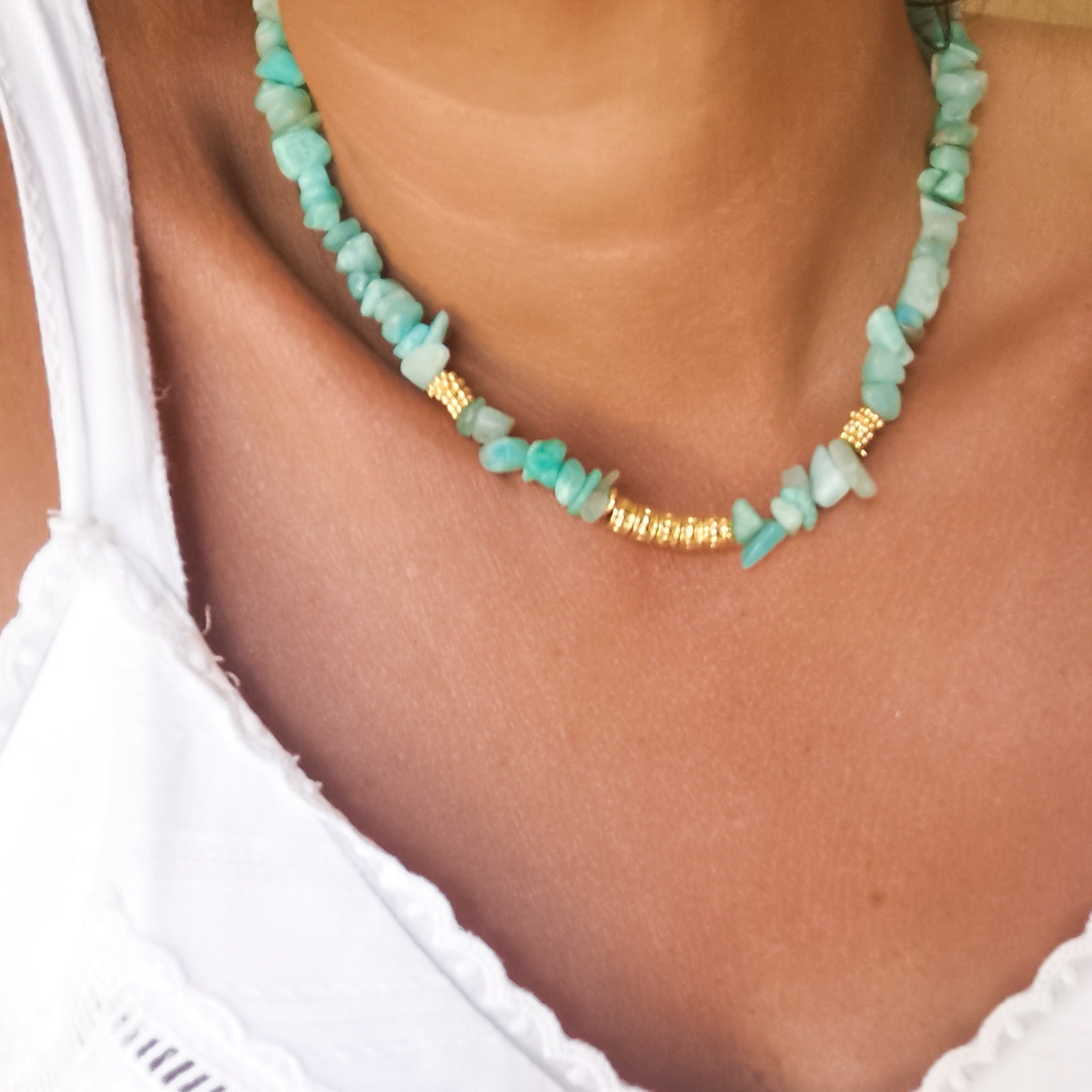 Amazonite necklace GINANDGER Green