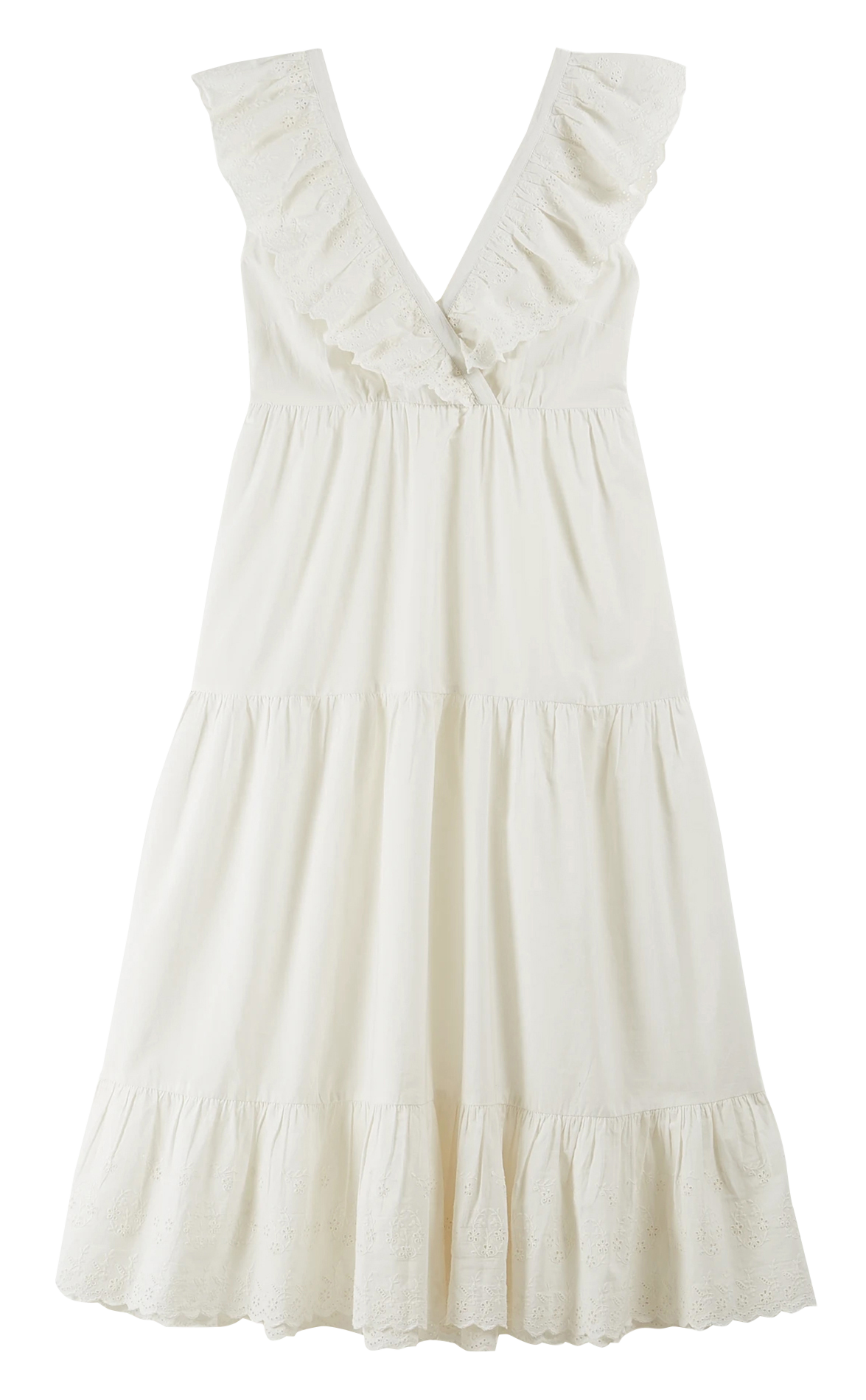 Robe longue ample en coton EMILE ET IDA Blanc