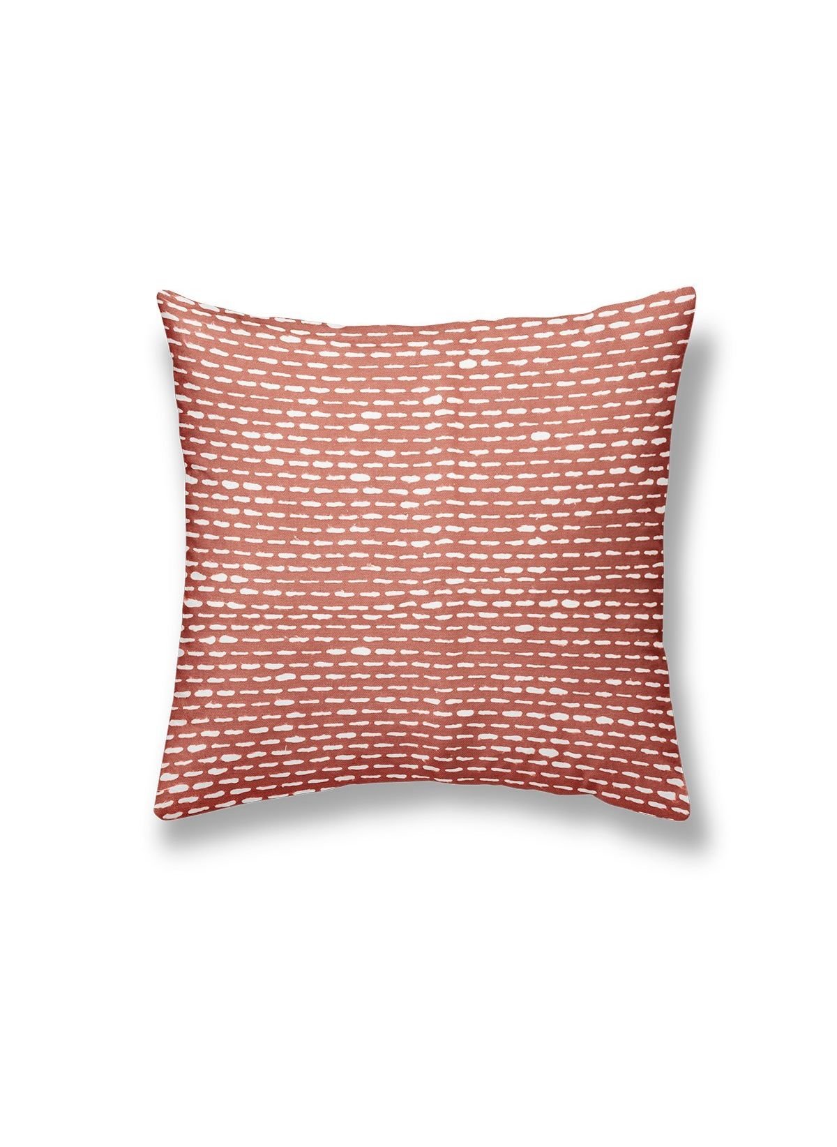 Two-tone mottled cotton decorative cushion TODAY LINGE DE MAISON Red