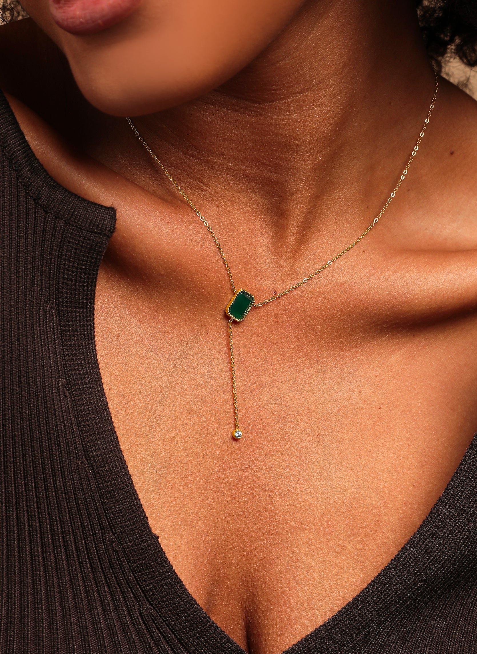 Galatea chain necklace Green