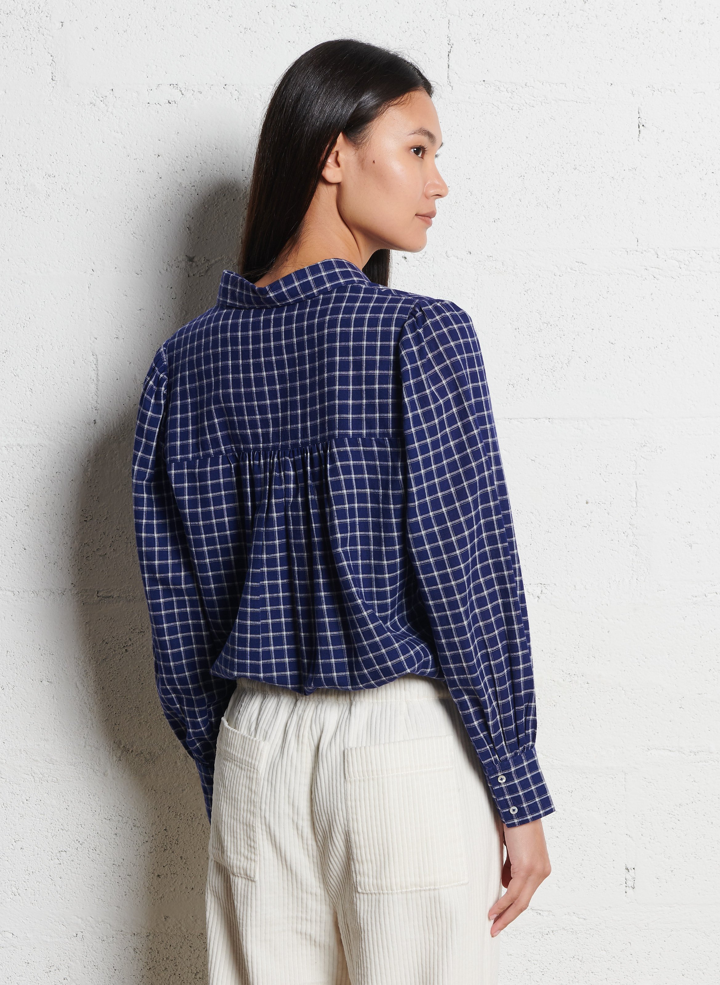 Baumwoll-Bluse EMILE ET IDA Blau