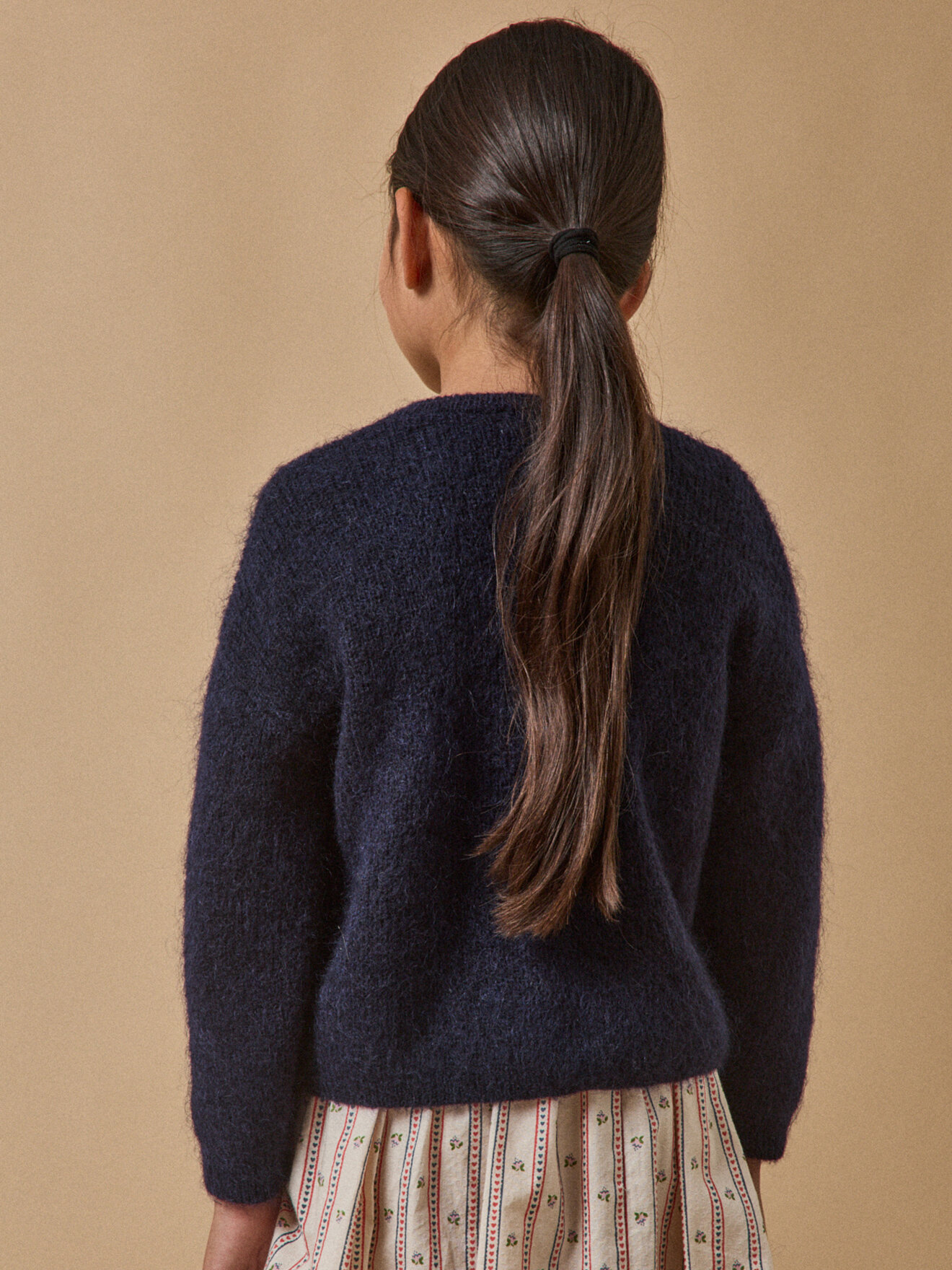 Cardigan with wool and mohair CYRILLUS Blue