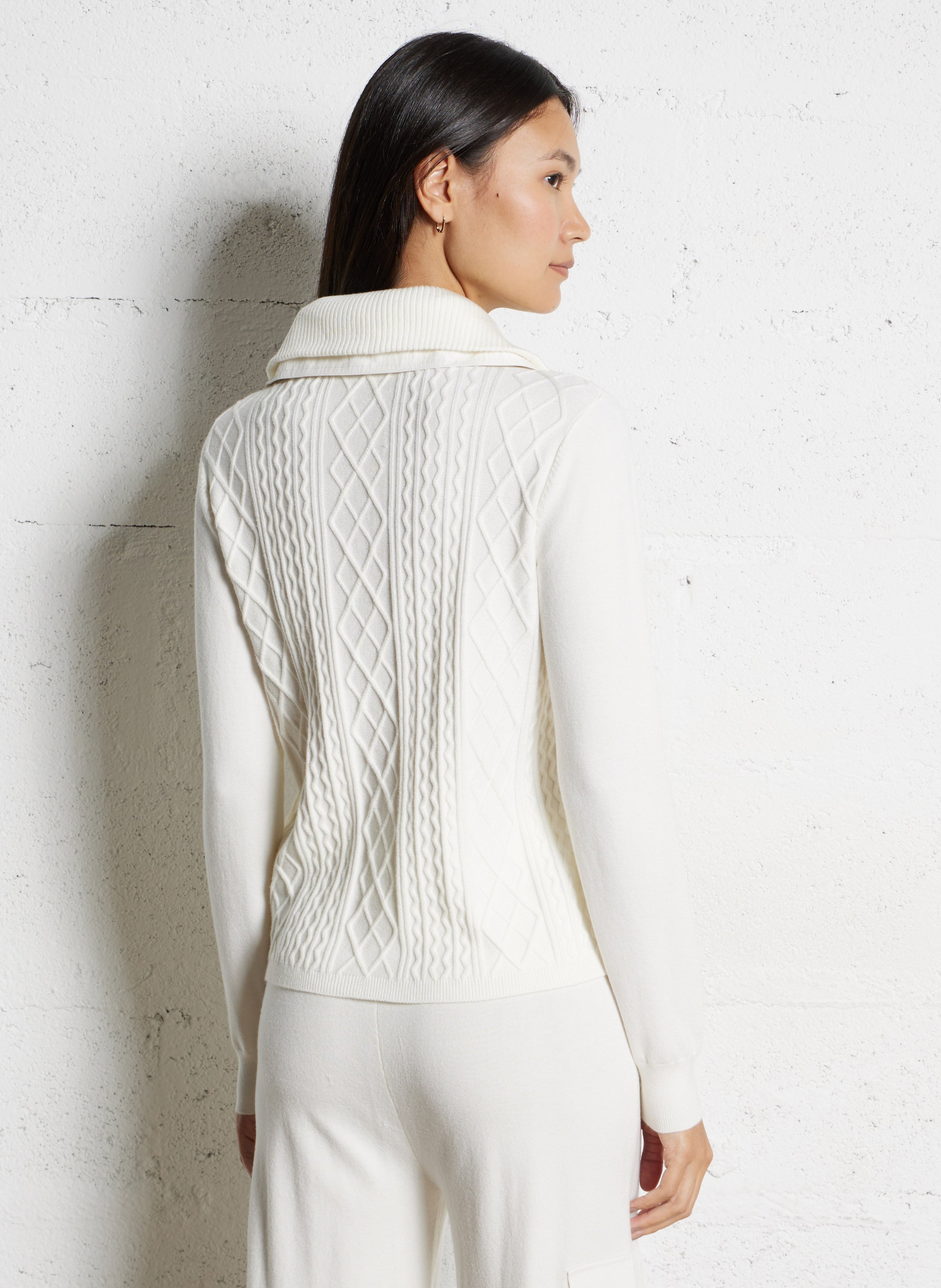 Top van tricot met ronde hals - viscoseblend LIU JO Beige