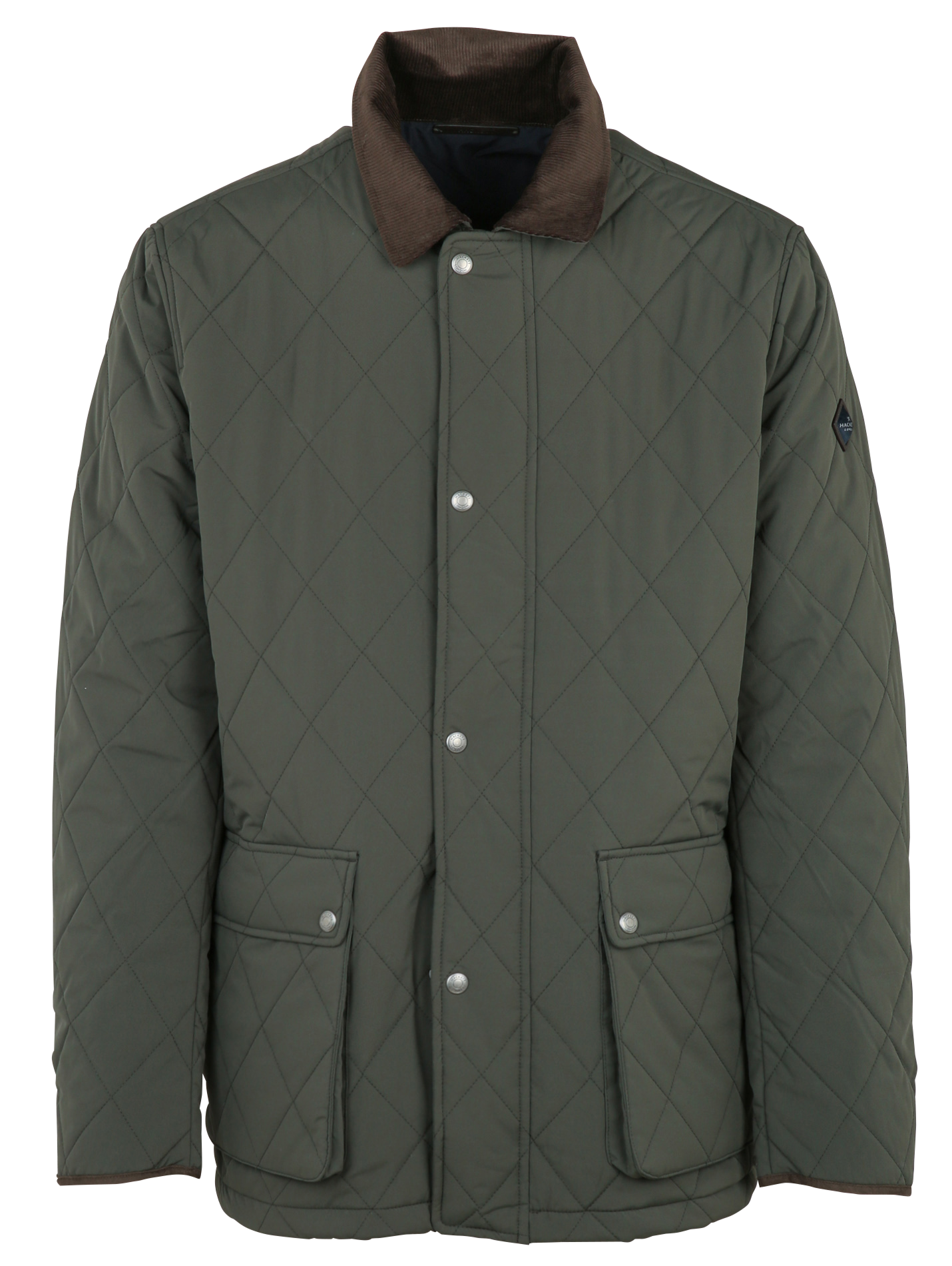 Manteau matelassé à col velours côtelé HACKETT Vert