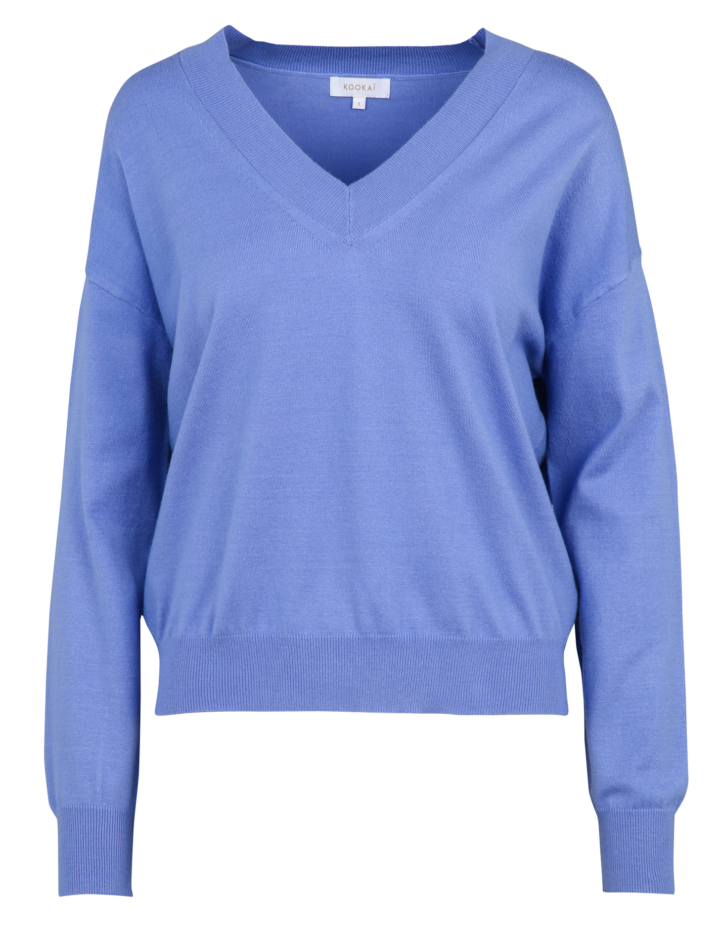 Pull col V KOOKAI Bleu