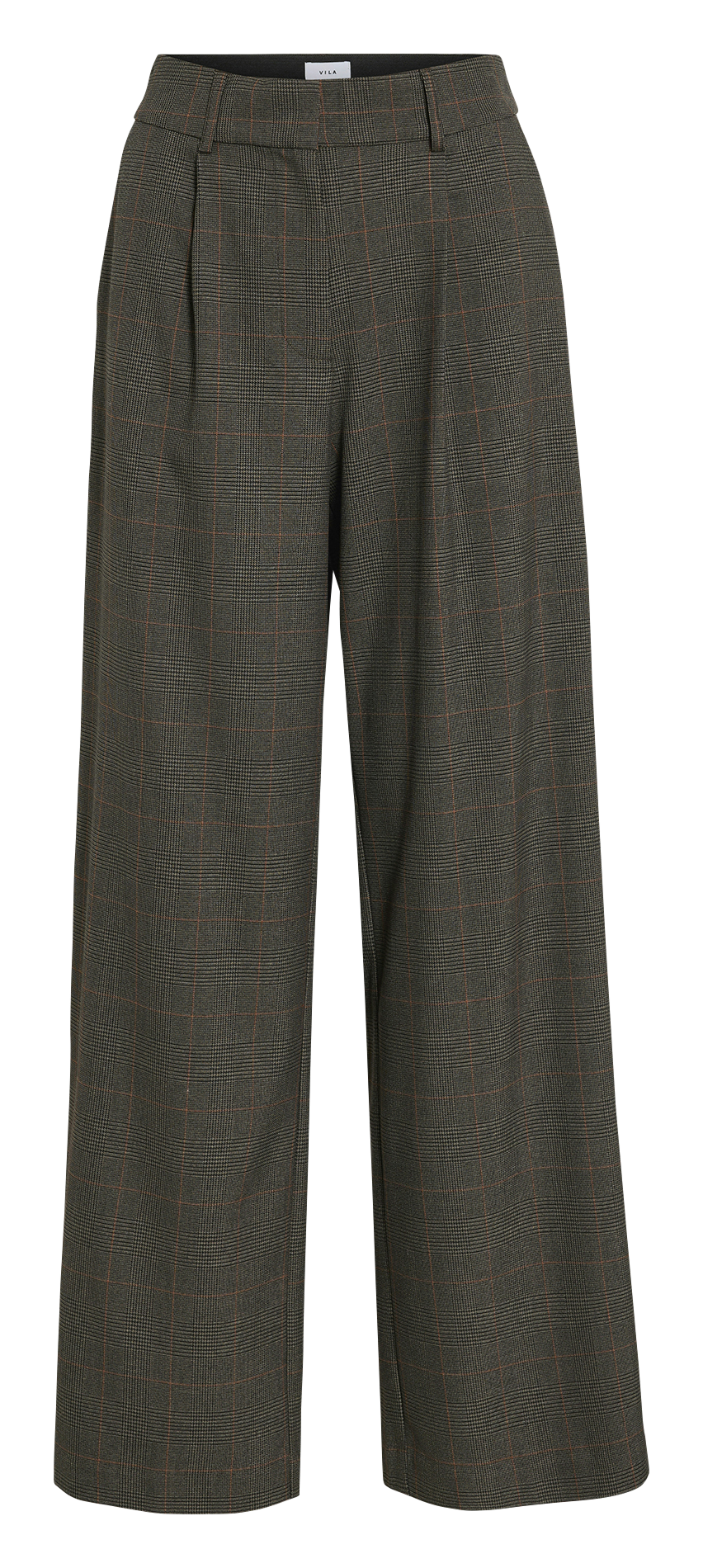 Pantalon large taille haute imprimé VILA Beige