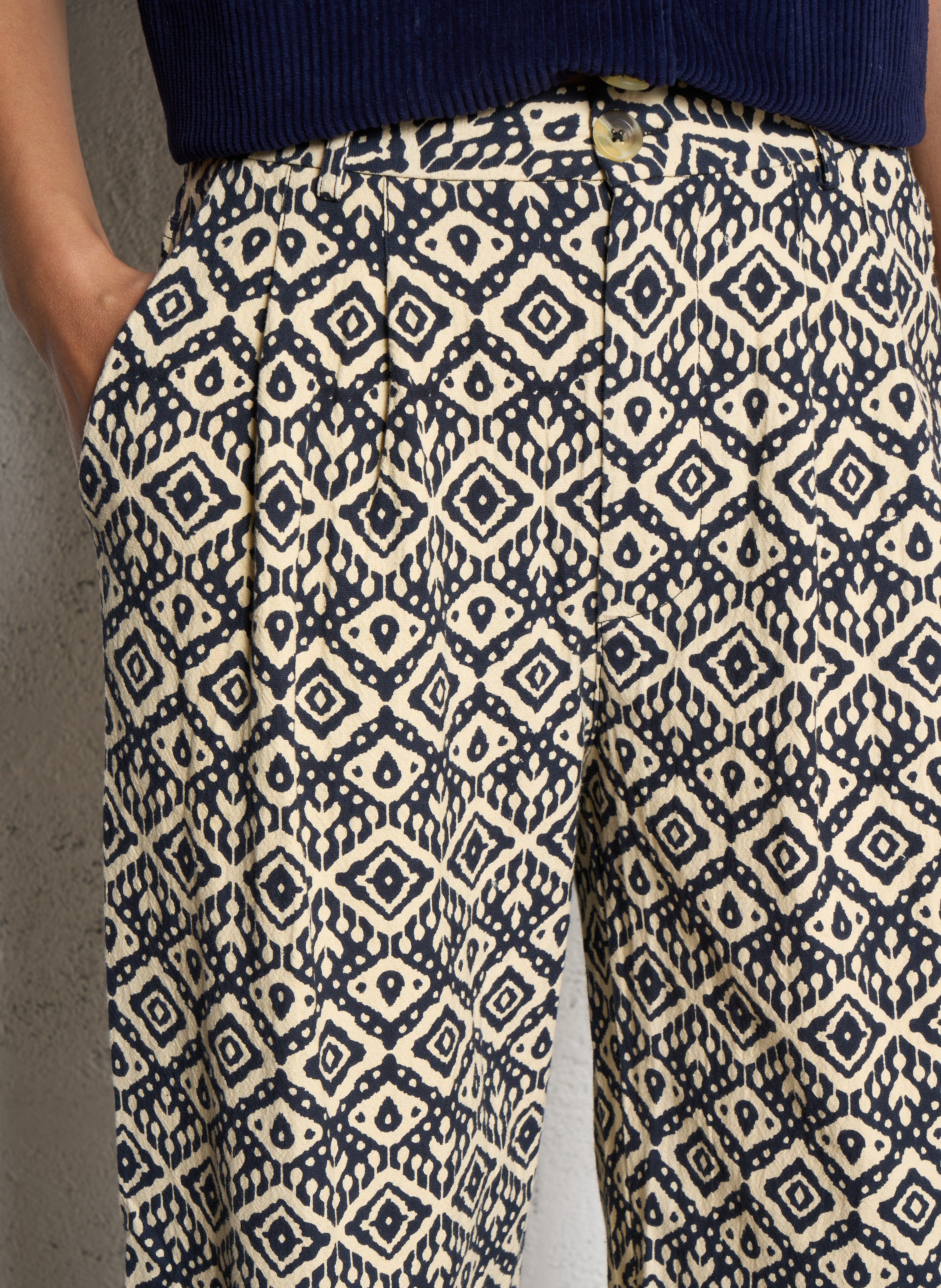 Wide cotton trousers  MAISON HOTEL Beige