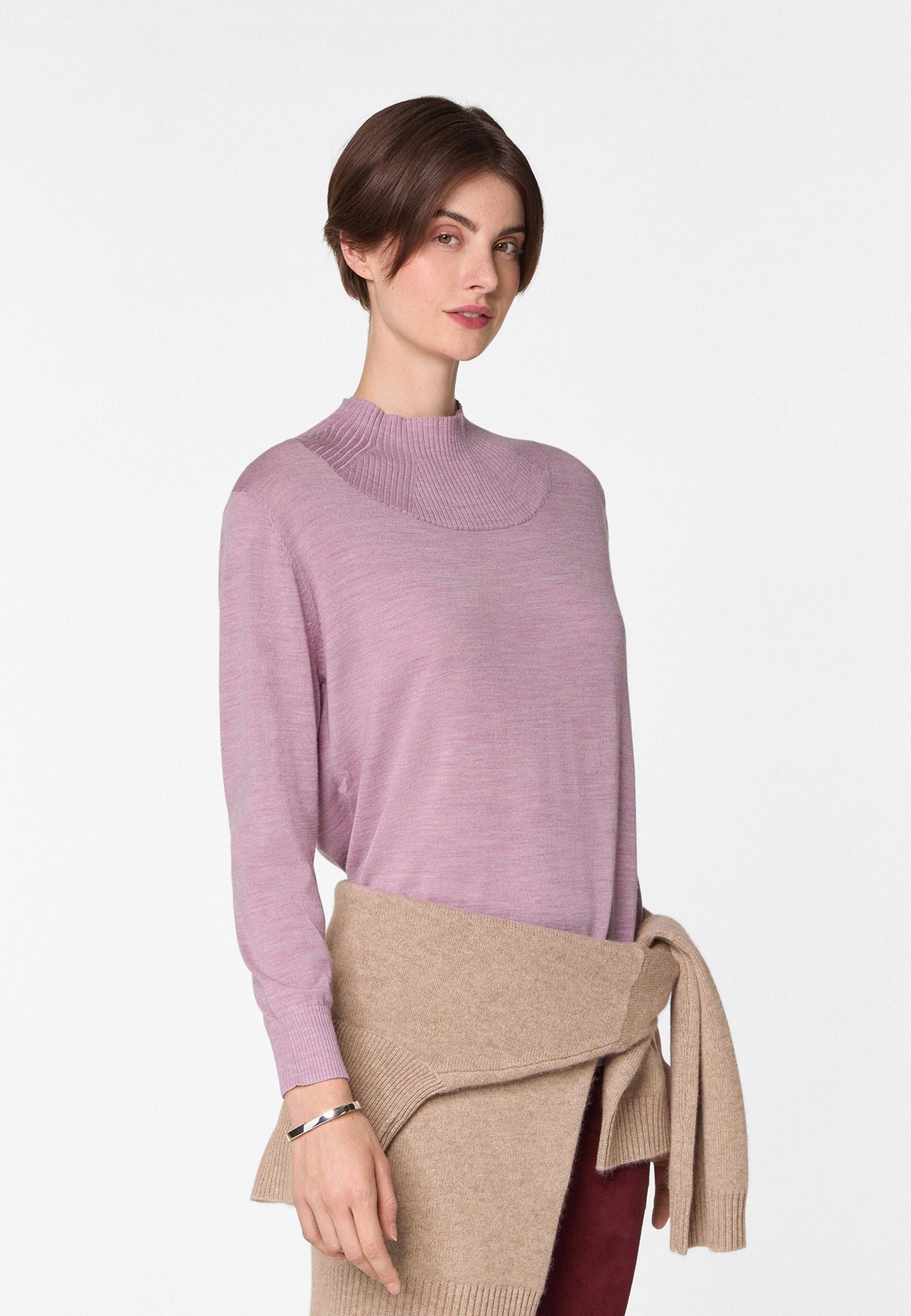 High-neck merino wool sweater RODIER Pink
