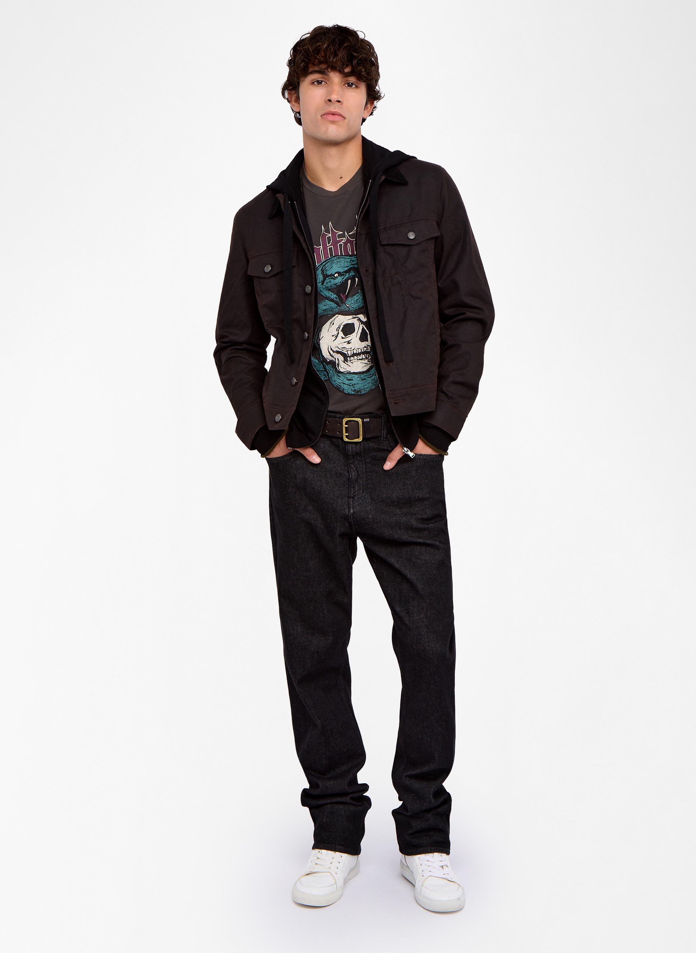 Cotton jacket with classic collar ZADIG&VOLTAIRE Brown