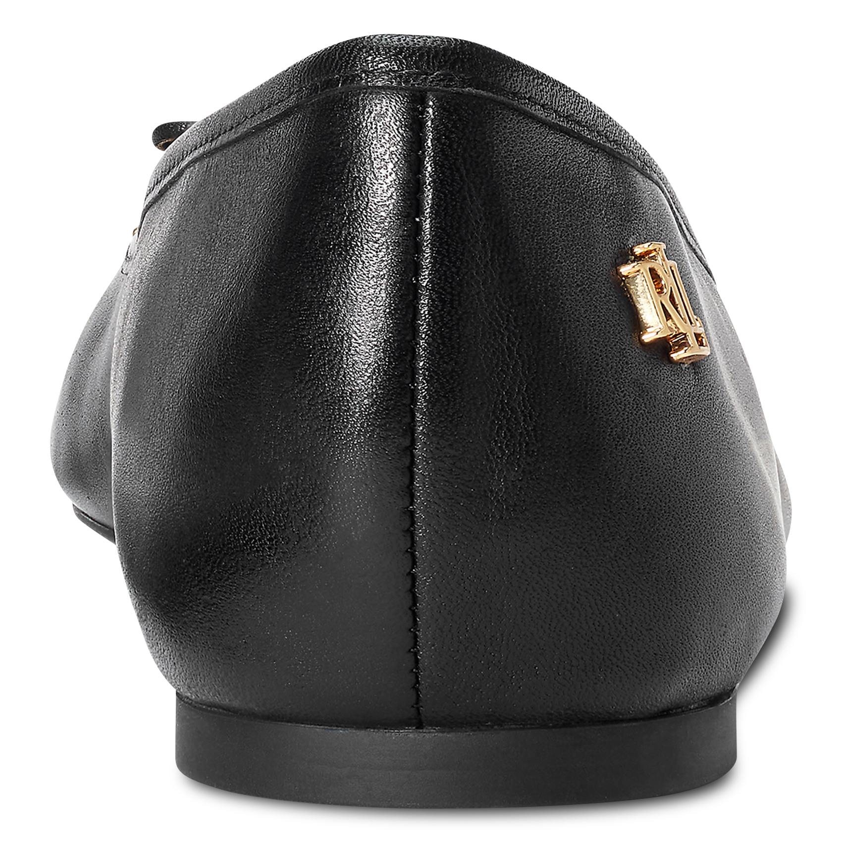 Effen leren ballerina's POLO RALPH LAUREN Zwart