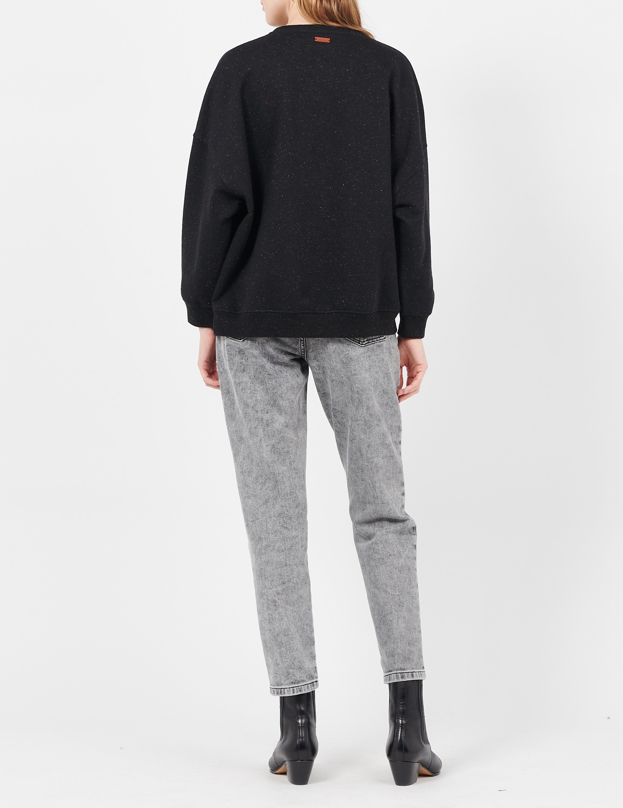 Sweater met ronde hals | katoenblend SESSUN Zwart