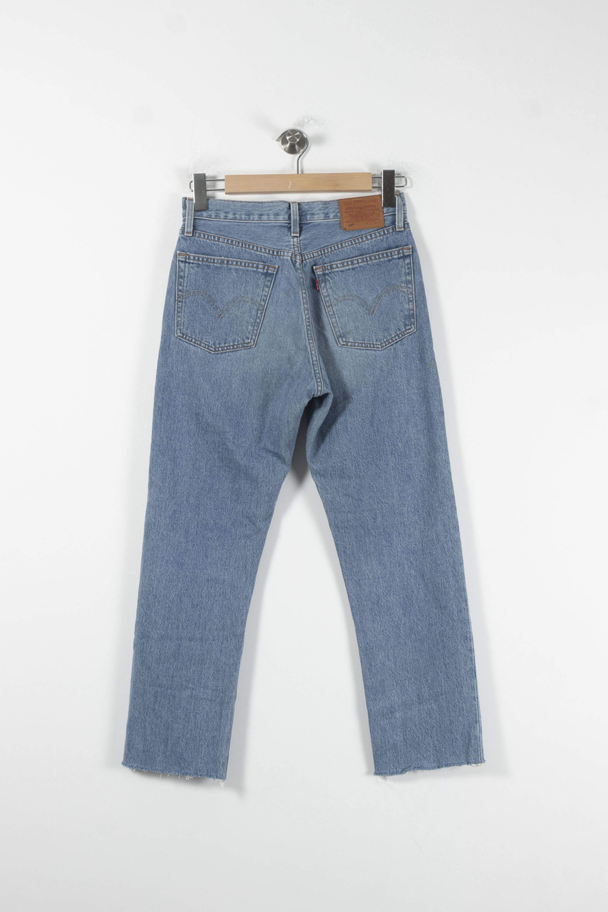 Cropped slim jeans with studs LEVI'S - Seconde main Blue