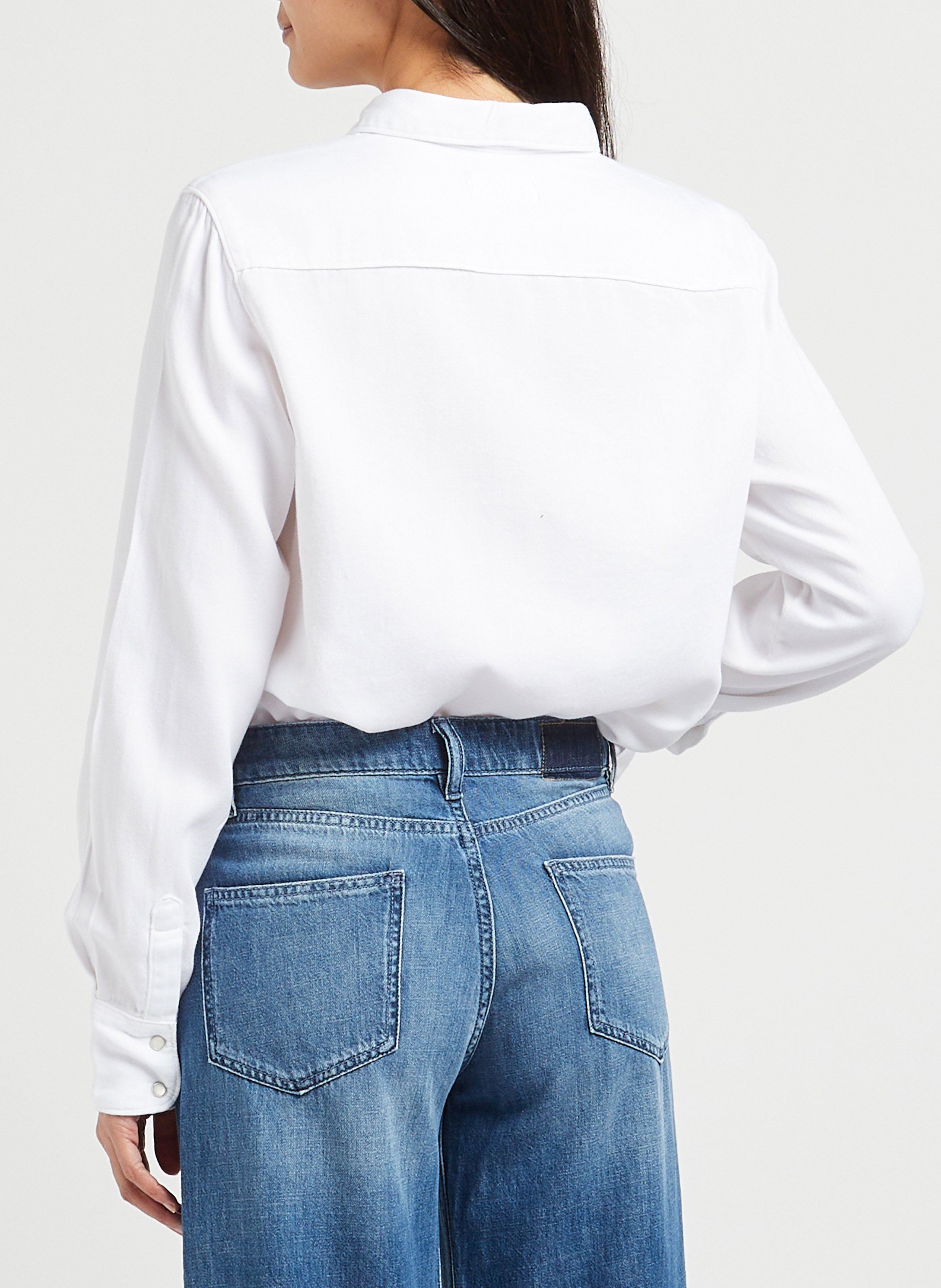 Cotton shirt with classic collar ACQUAVERDE White