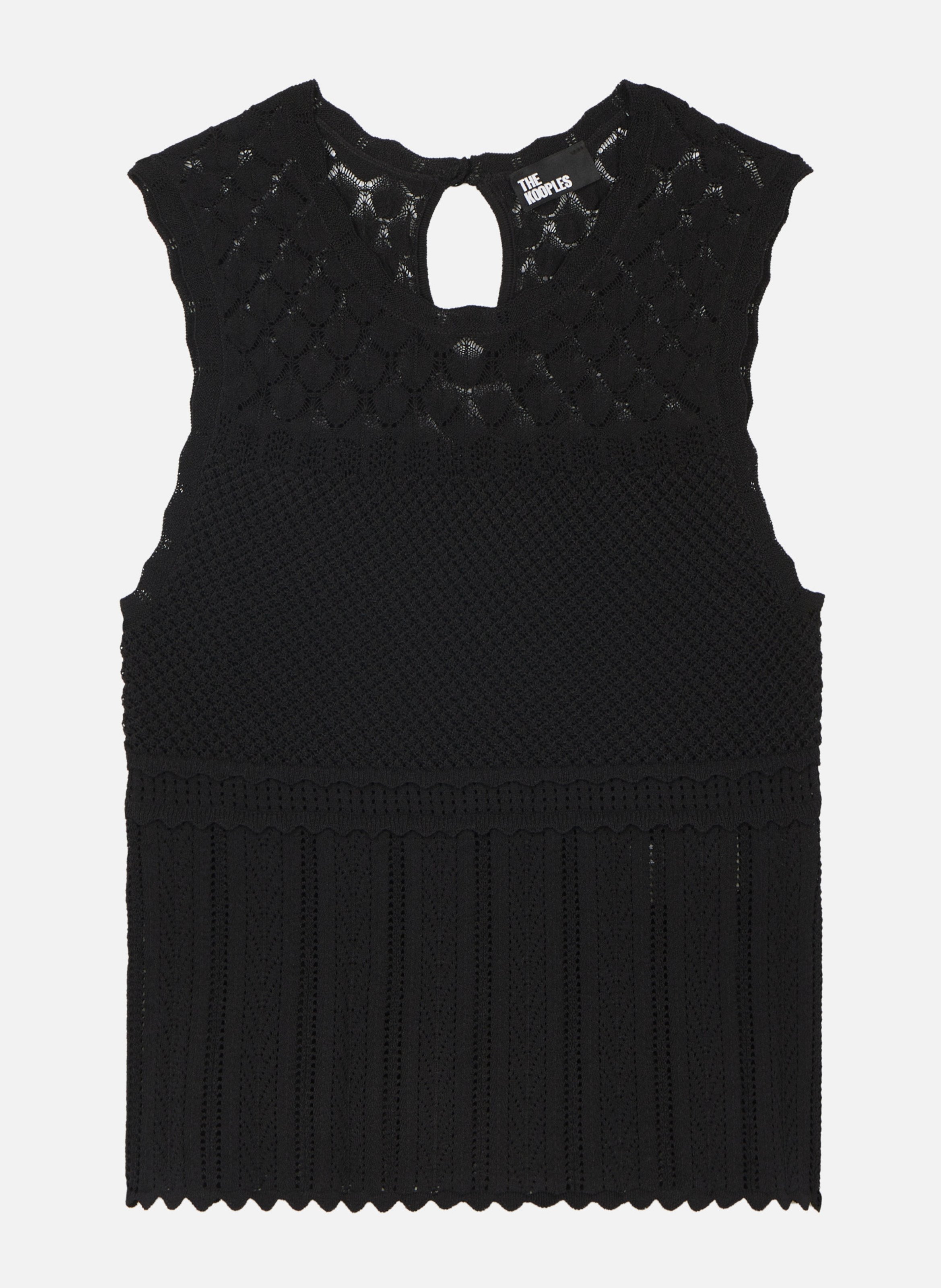 Openwork knit top THE KOOPLES Black