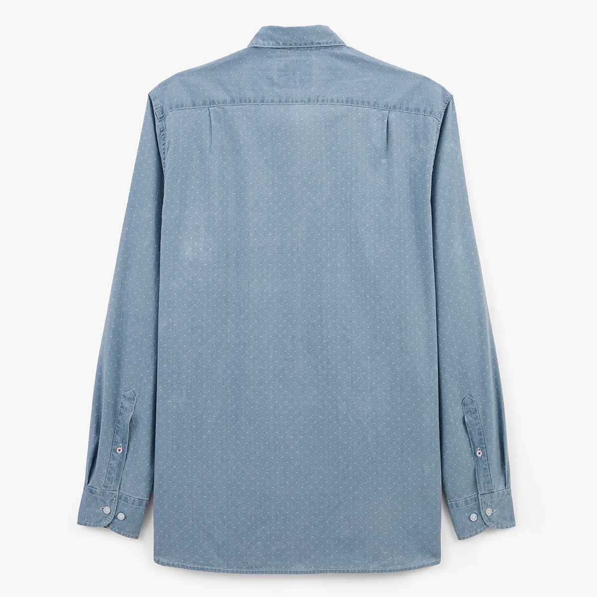 Denim long-sleeve cotton shirt SERGE BLANCO Blue