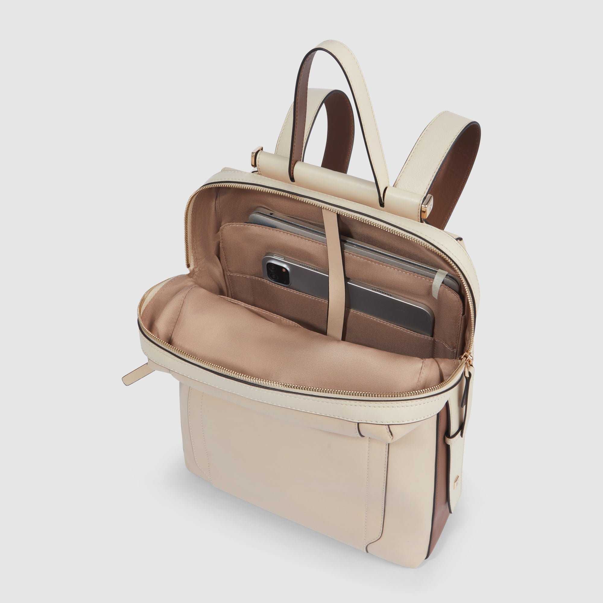 Expandable Laptop Backpack 15.6" Beige