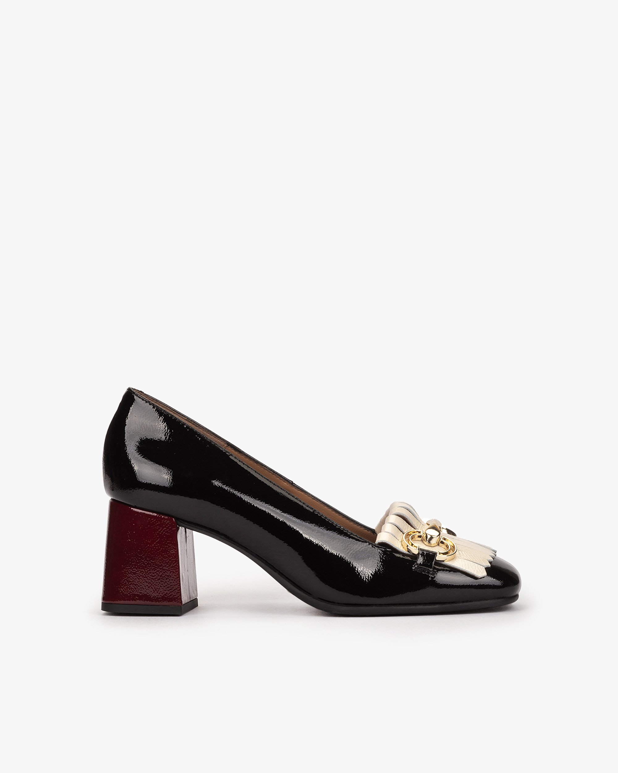 Tricolor patent leather pumps PEDRO MIRALLES Black