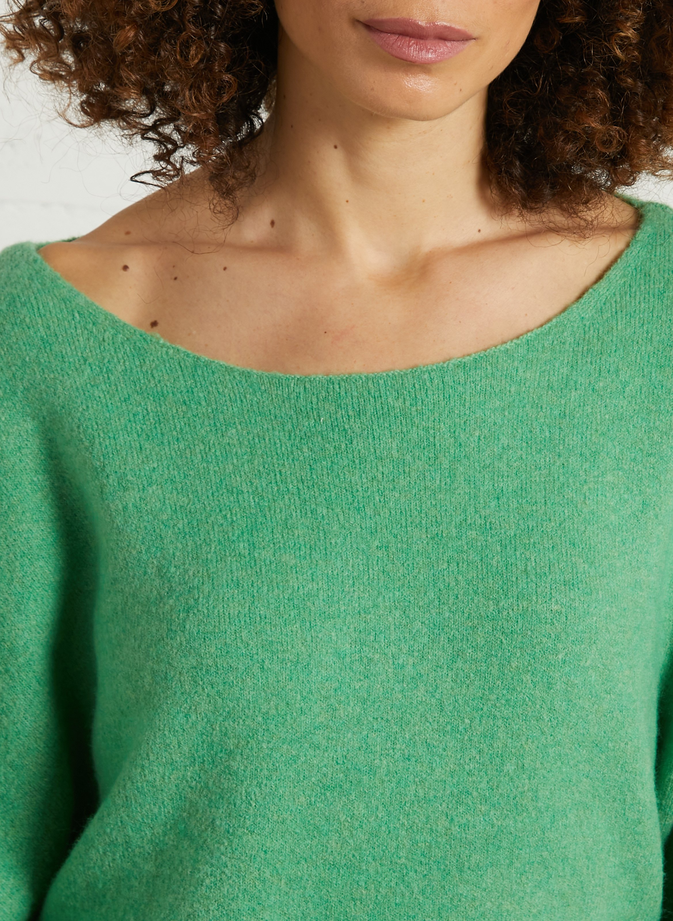 Wool-blend boat-neck jumper AMERICAN VINTAGE Green