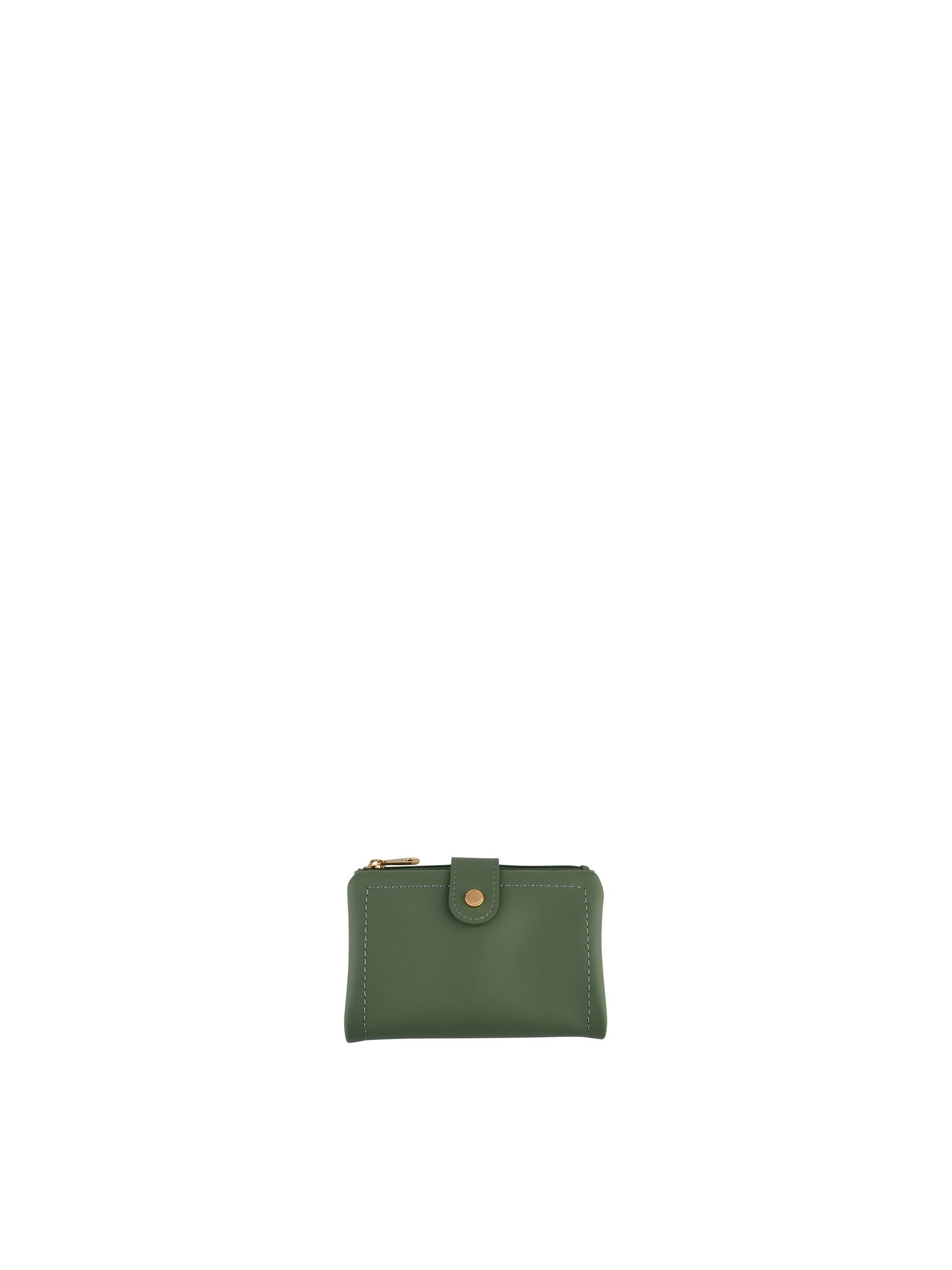 Calfskin leather coin purse POURCHET Green