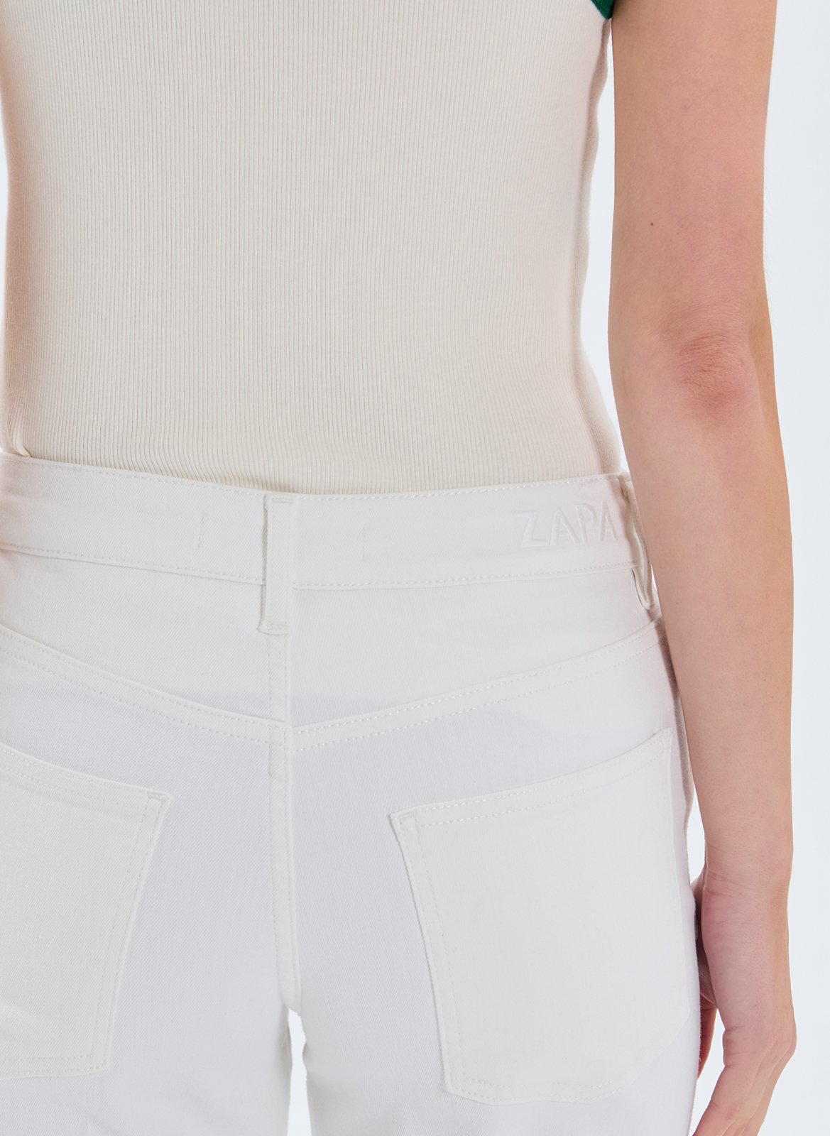 Rechte jeans - katoenblend ZAPA Wit