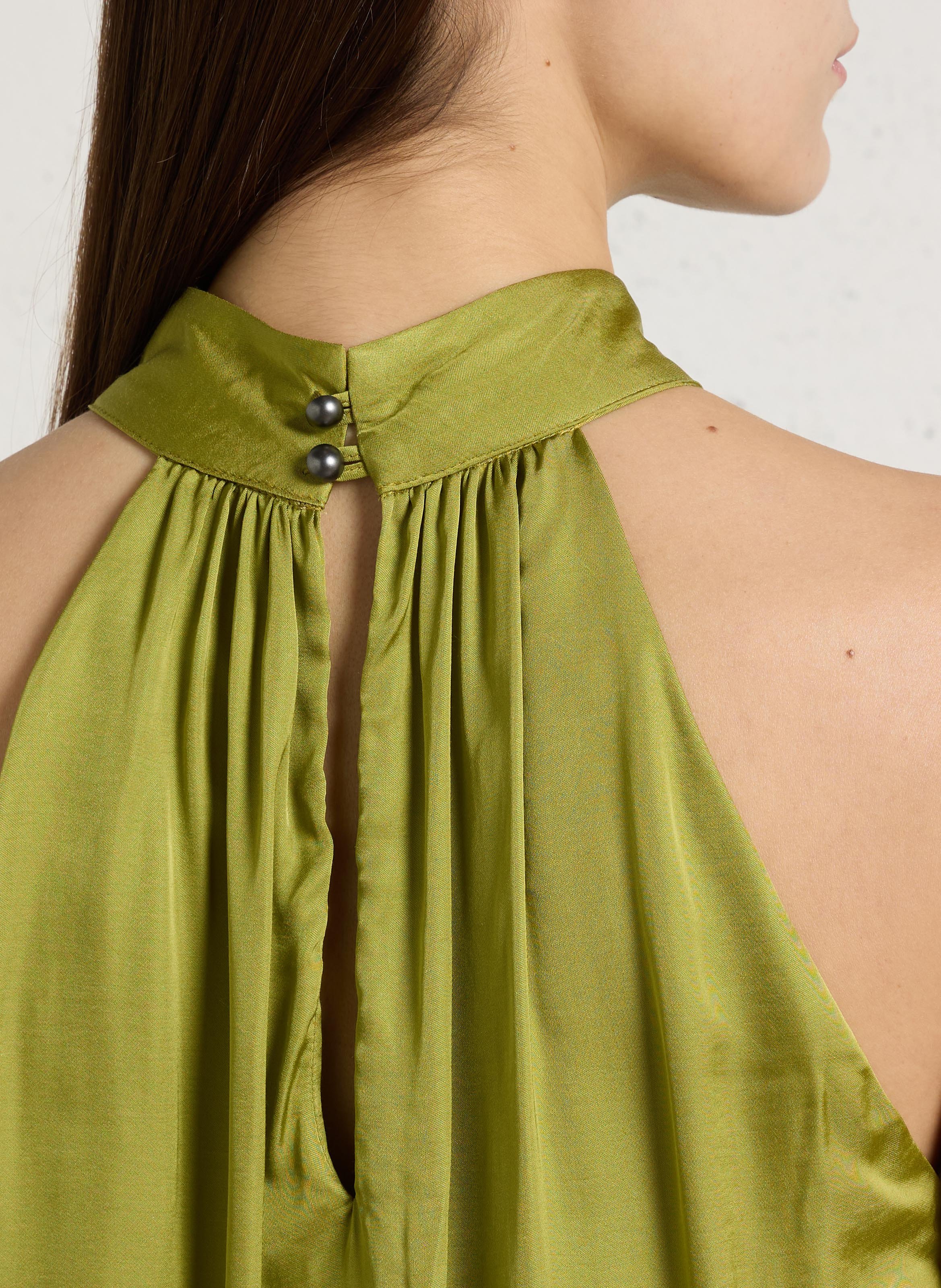 Top col montant IKKS Vert