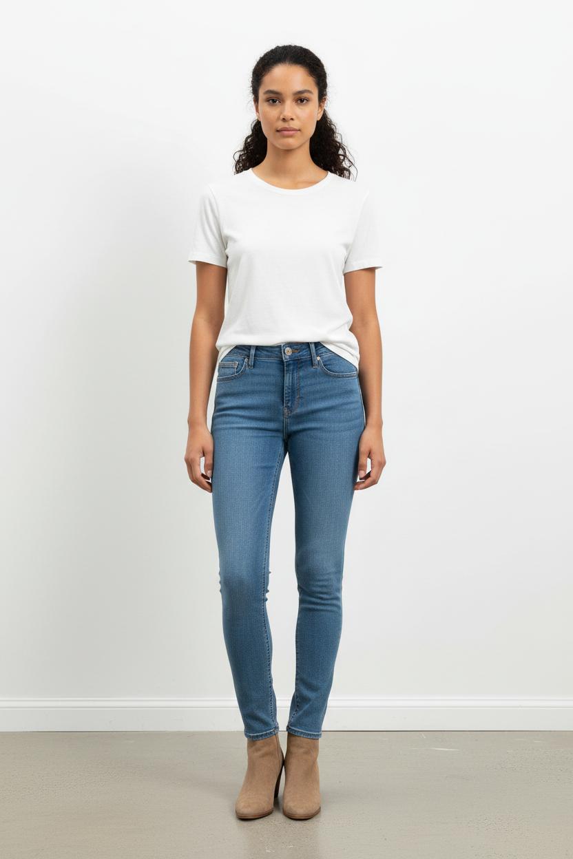 Cropped slim jeans with studs LEVI'S - Seconde main Blue