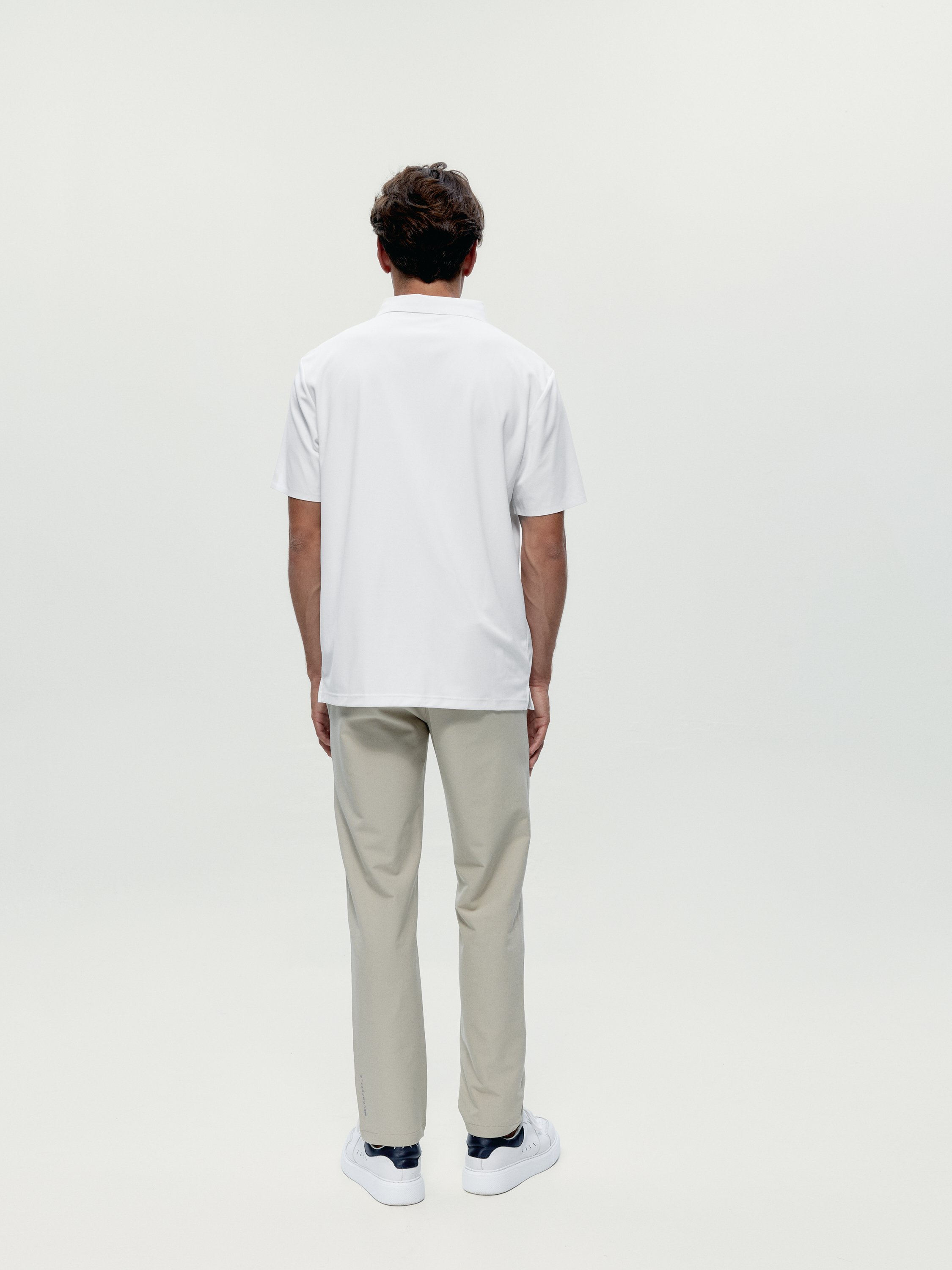 Short-sleeve performance sports polo t-shirt BORN White