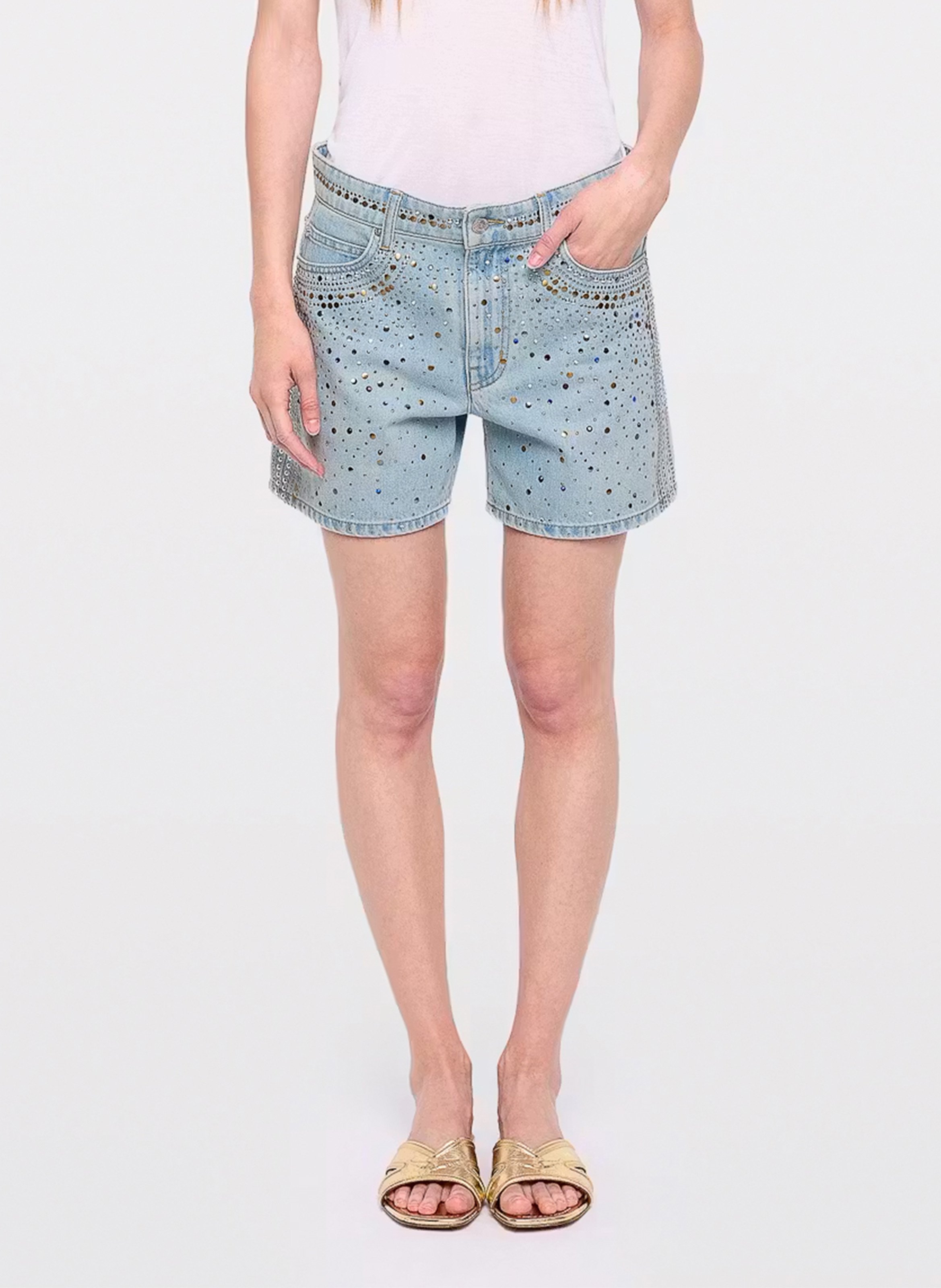 Short ample taille haute à strass ZADIG&VOLTAIRE Bleu