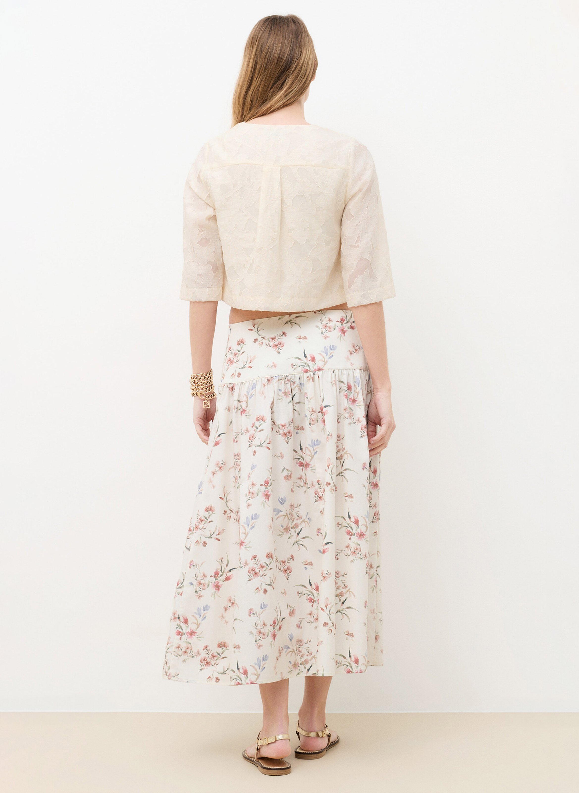 V-neck top CAROLL Beige