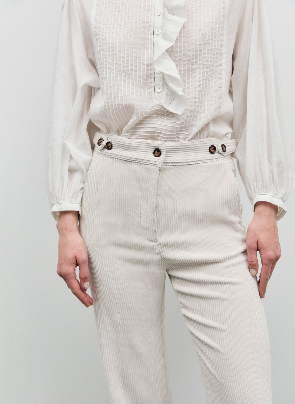 Wide-leg corduroy pants GERARD DAREL Beige