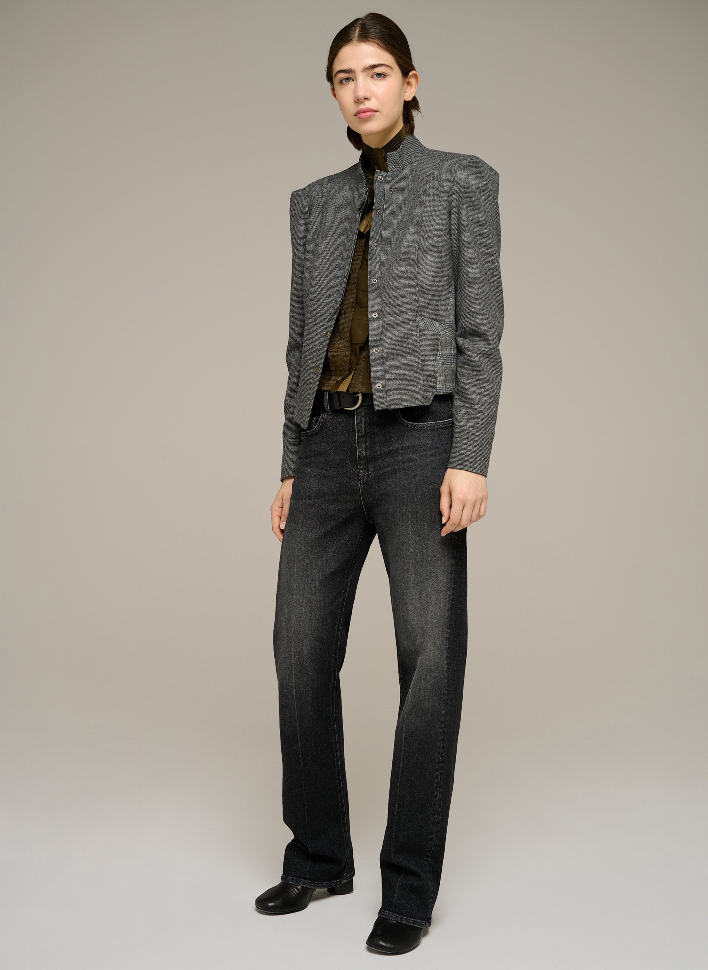 Kurze bedruckte Jacke COTELAC Grau