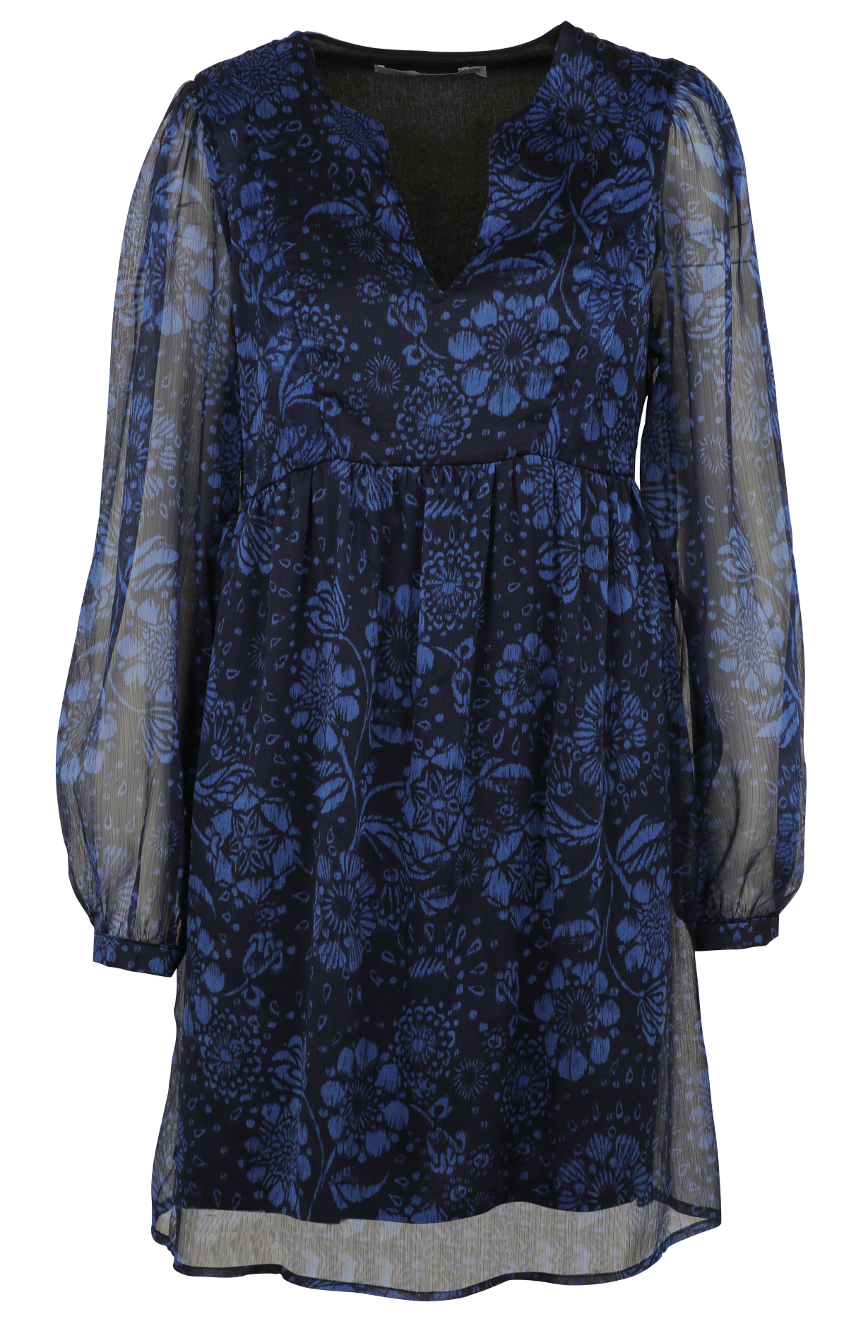 Flowy Dress with Floral Print LA FEE MARABOUTEE Blue