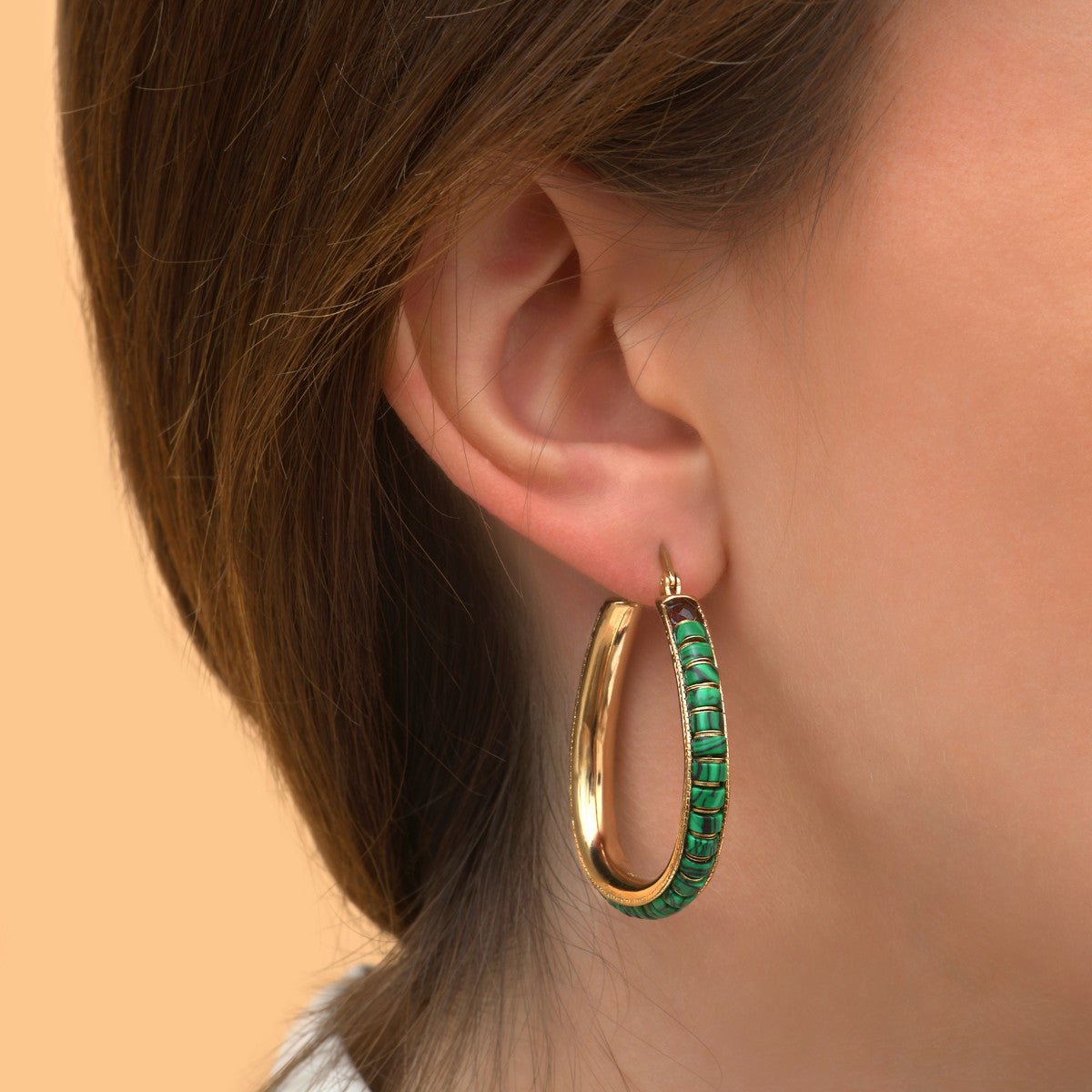 Hoop earrings SATELLITE PARIS Green