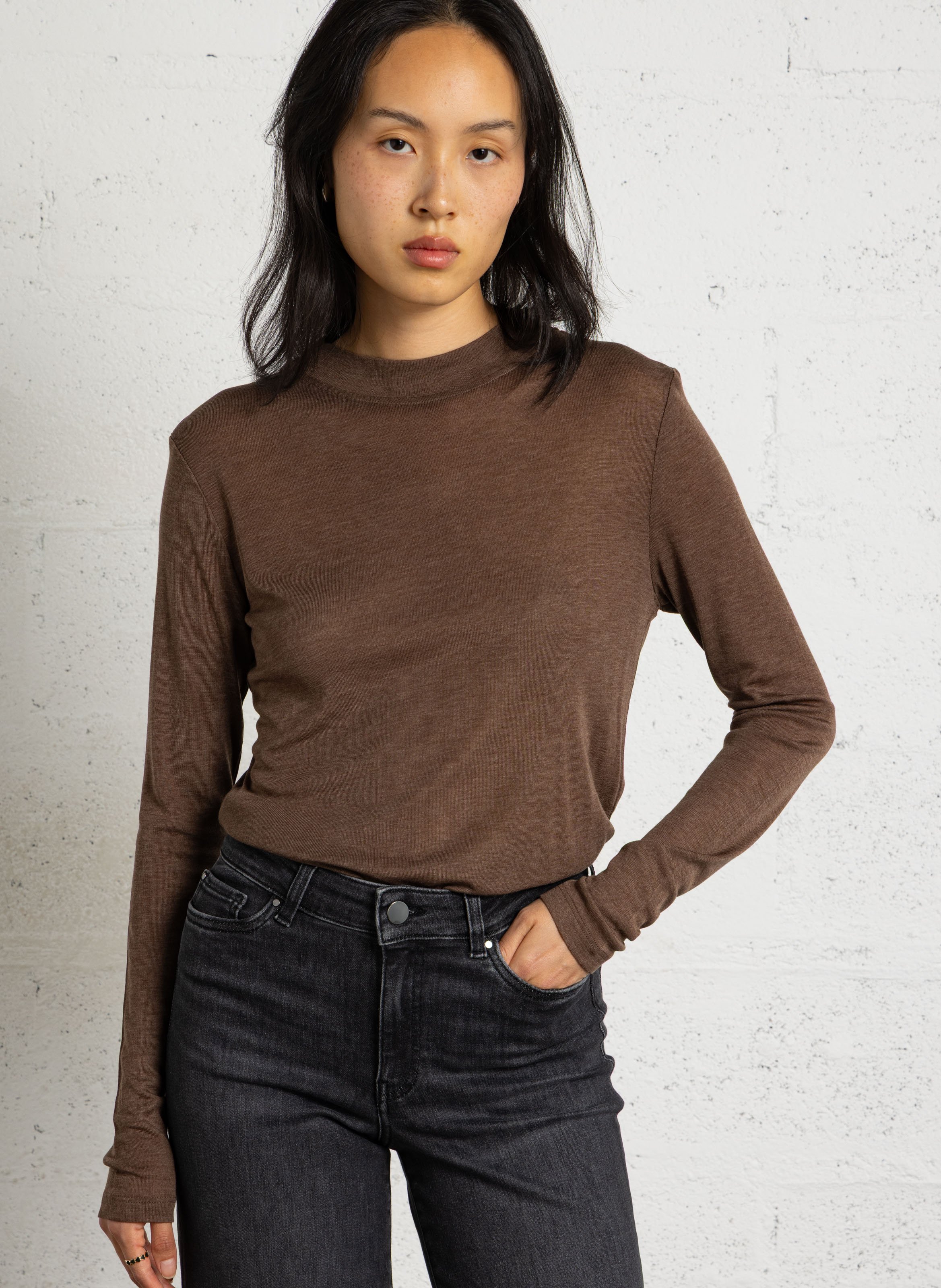 Effen T-shirt met lange mouwen MAISON 123