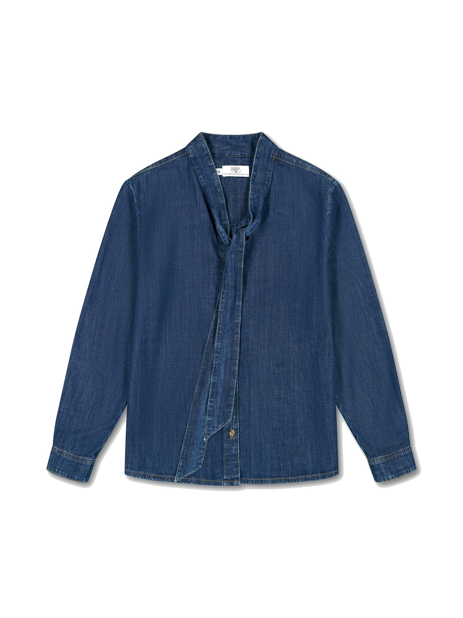 Button-up denim shirt LE TEMPS DES CERISES Blue