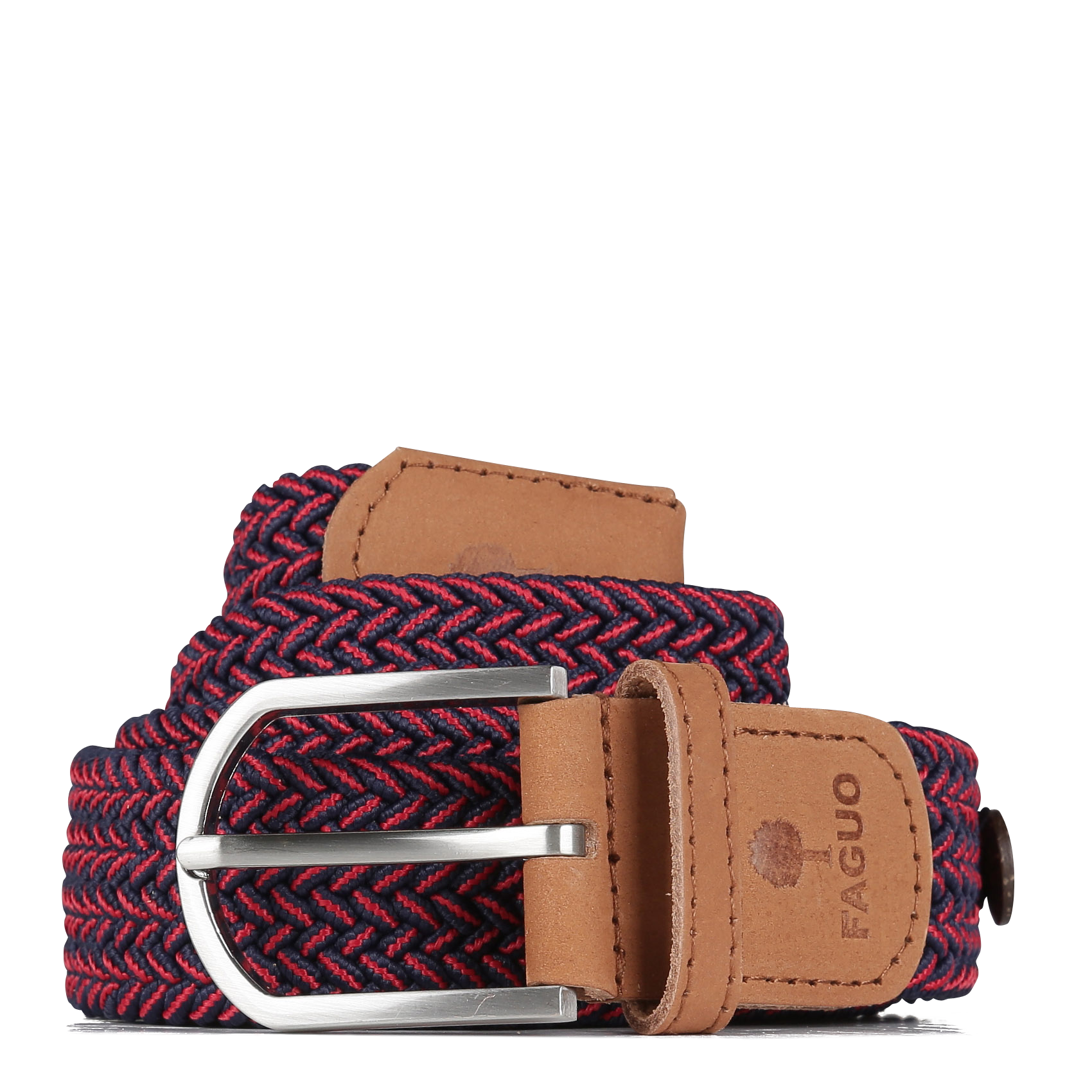 Braided canvas belt FAGUO Red