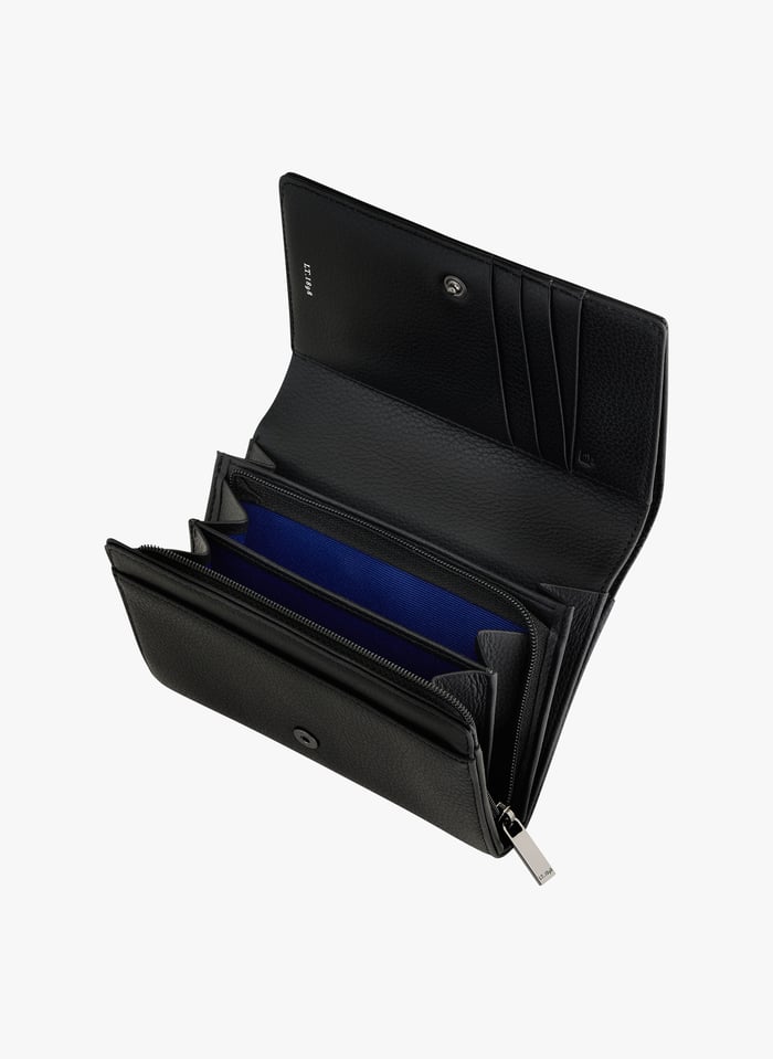 Portefeuille En Cuir Monogramme Emilie Noir Le Tanneur Femme