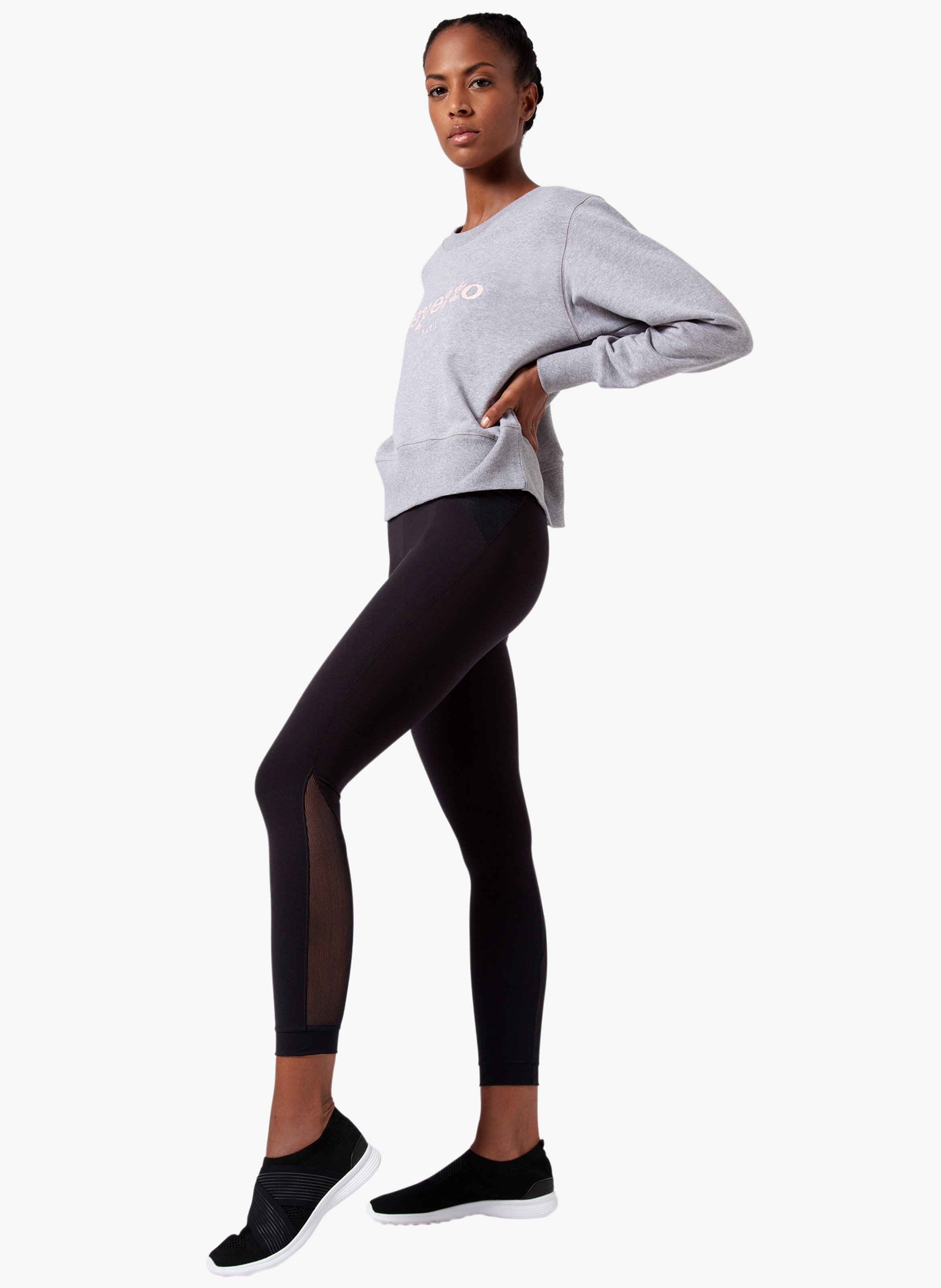 Katoenen sweater met ronde hals en logo REPETTO Grijs