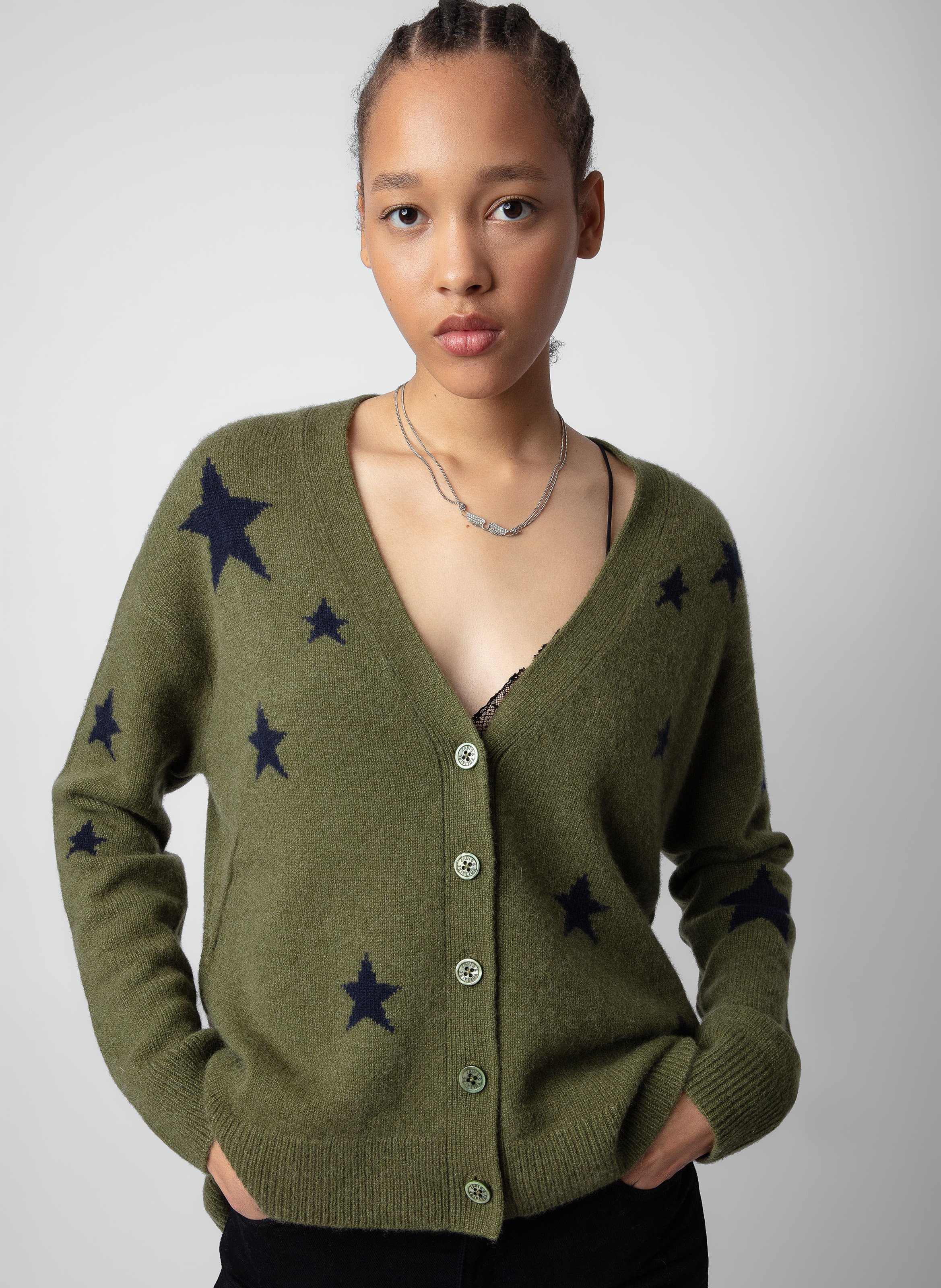 Olive green outlet cashmere sweater