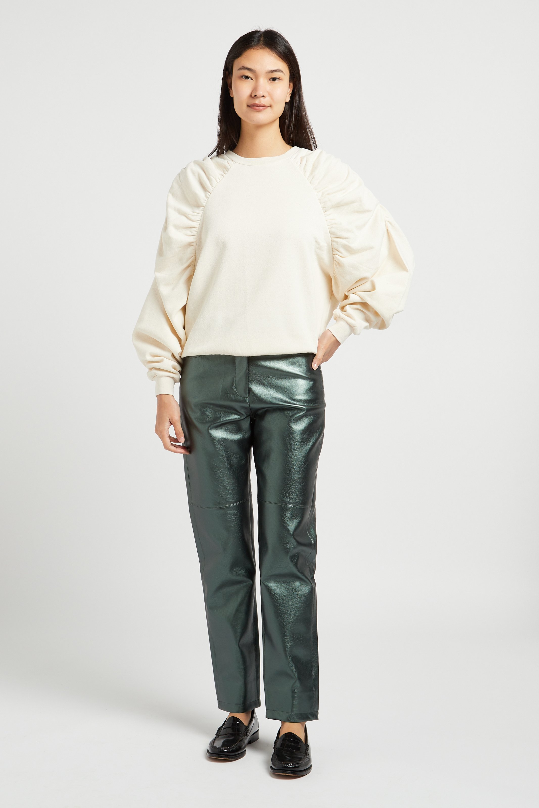 Pantalon droit taille haute THE LABEL EDITION Vert
