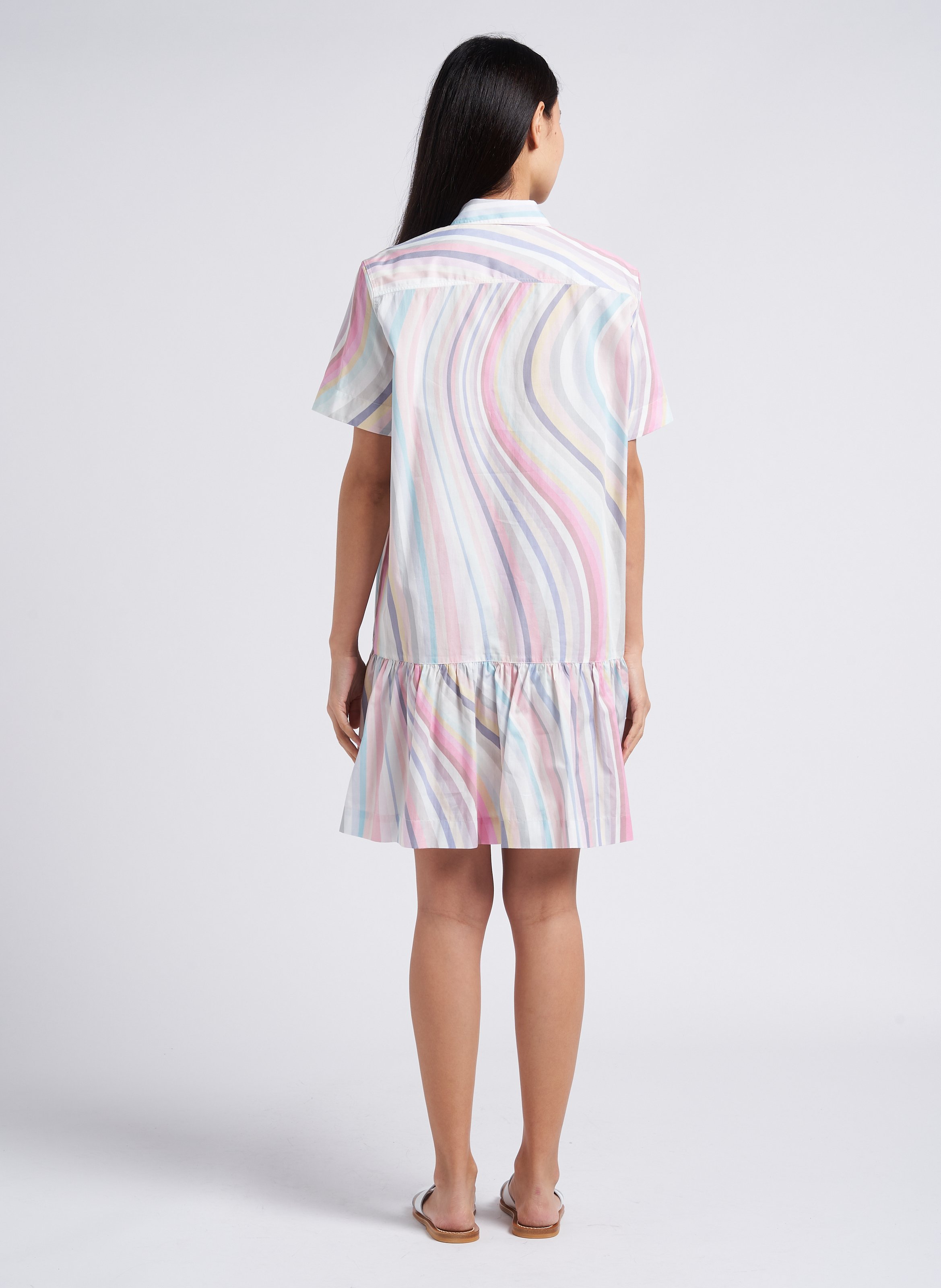 Short printed cotton shirt dress PAUL SMITH Multicolored