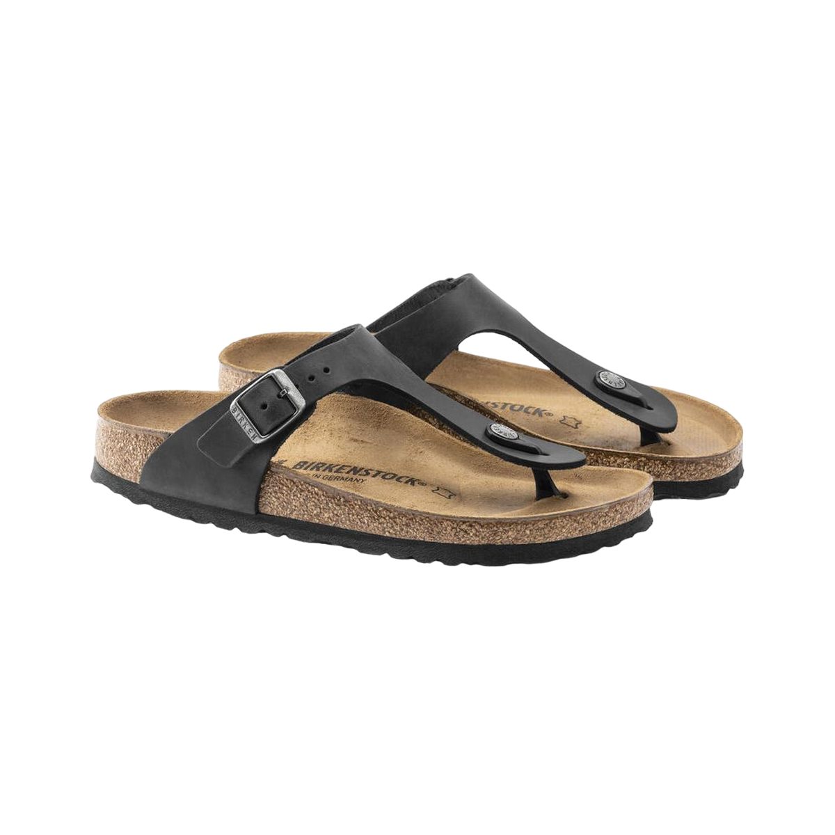 Faux leather sandals BIRKENSTOCK Black