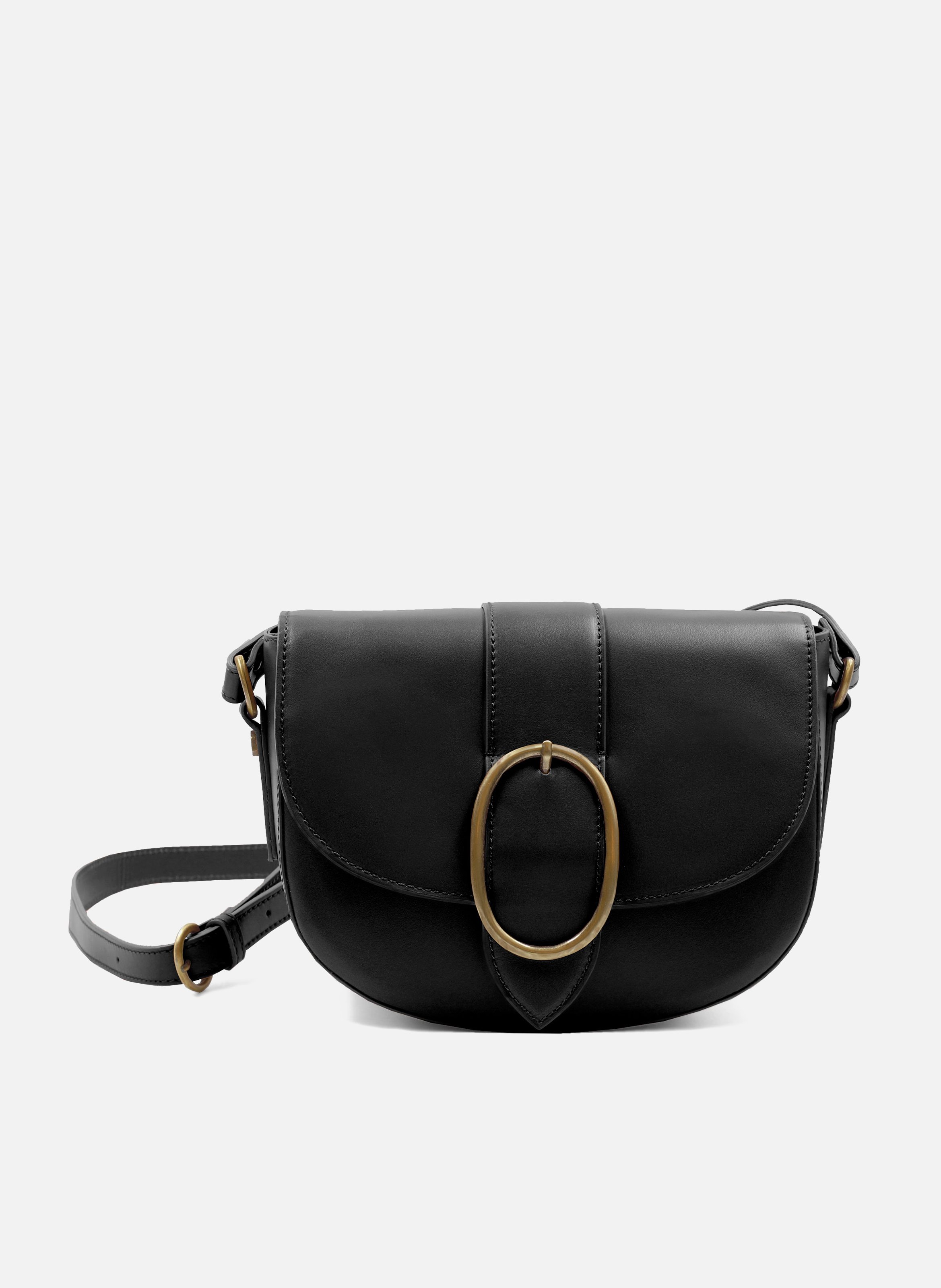 Sac boucle cuir lisse JULES & JENN Noir