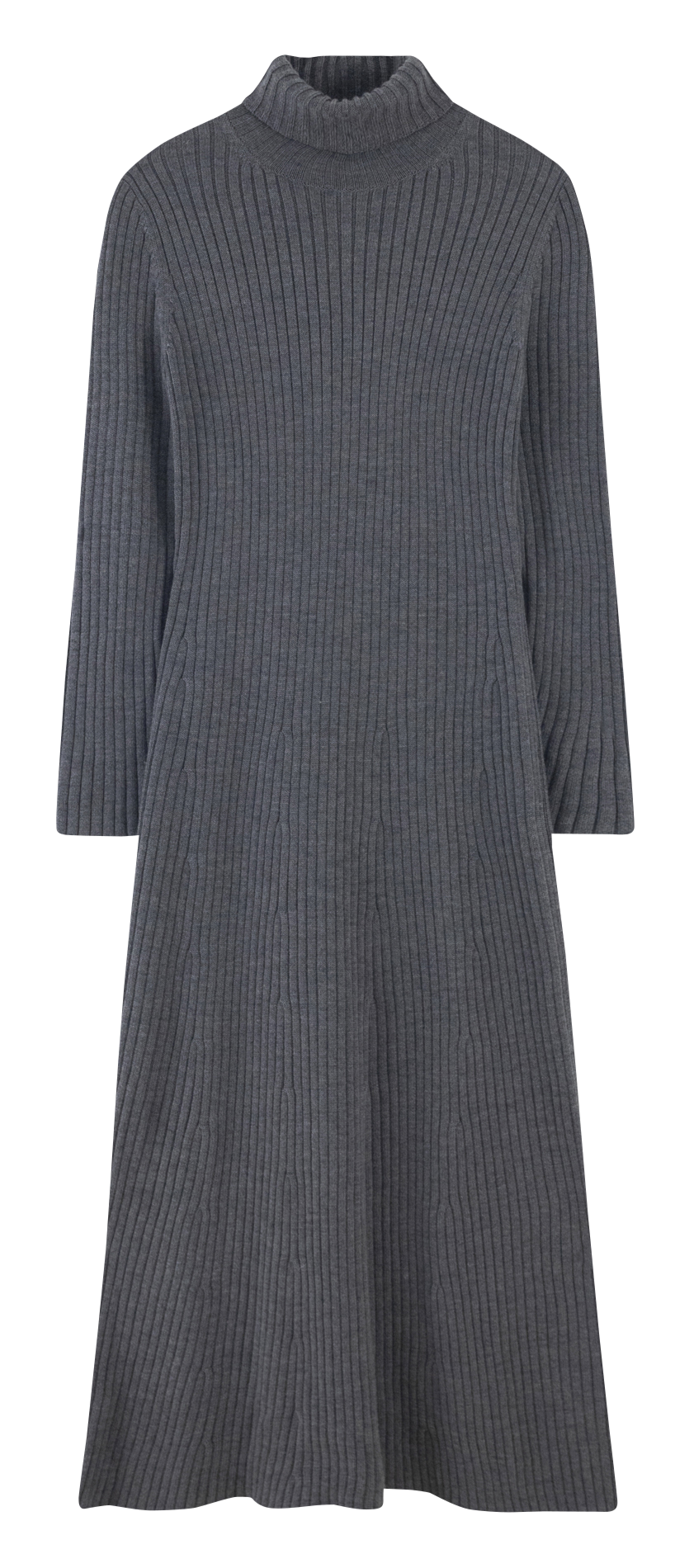 Robe longue côtelée en laine  THE TINY BIG SISTER Argent